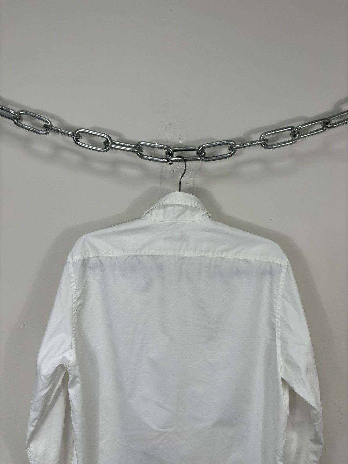 Strenstroms Stenstroms Slimline Men’s Twofold Cotton White Dress Shirt Size US M / EU 48-50 / 2 - 14 Thumbnail