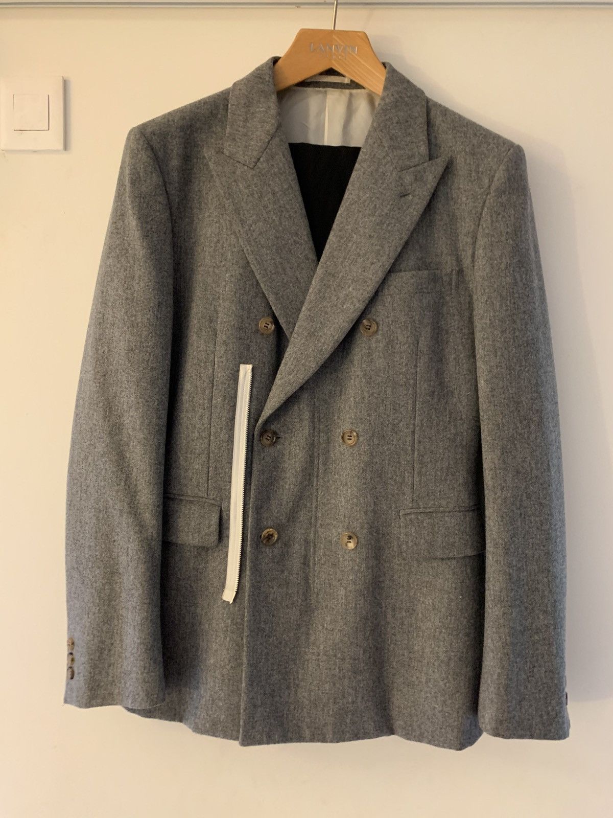Comme des Garcons Homme Plus Double breasted grey wool jacket size L Size 40L - 1 Thumbnail