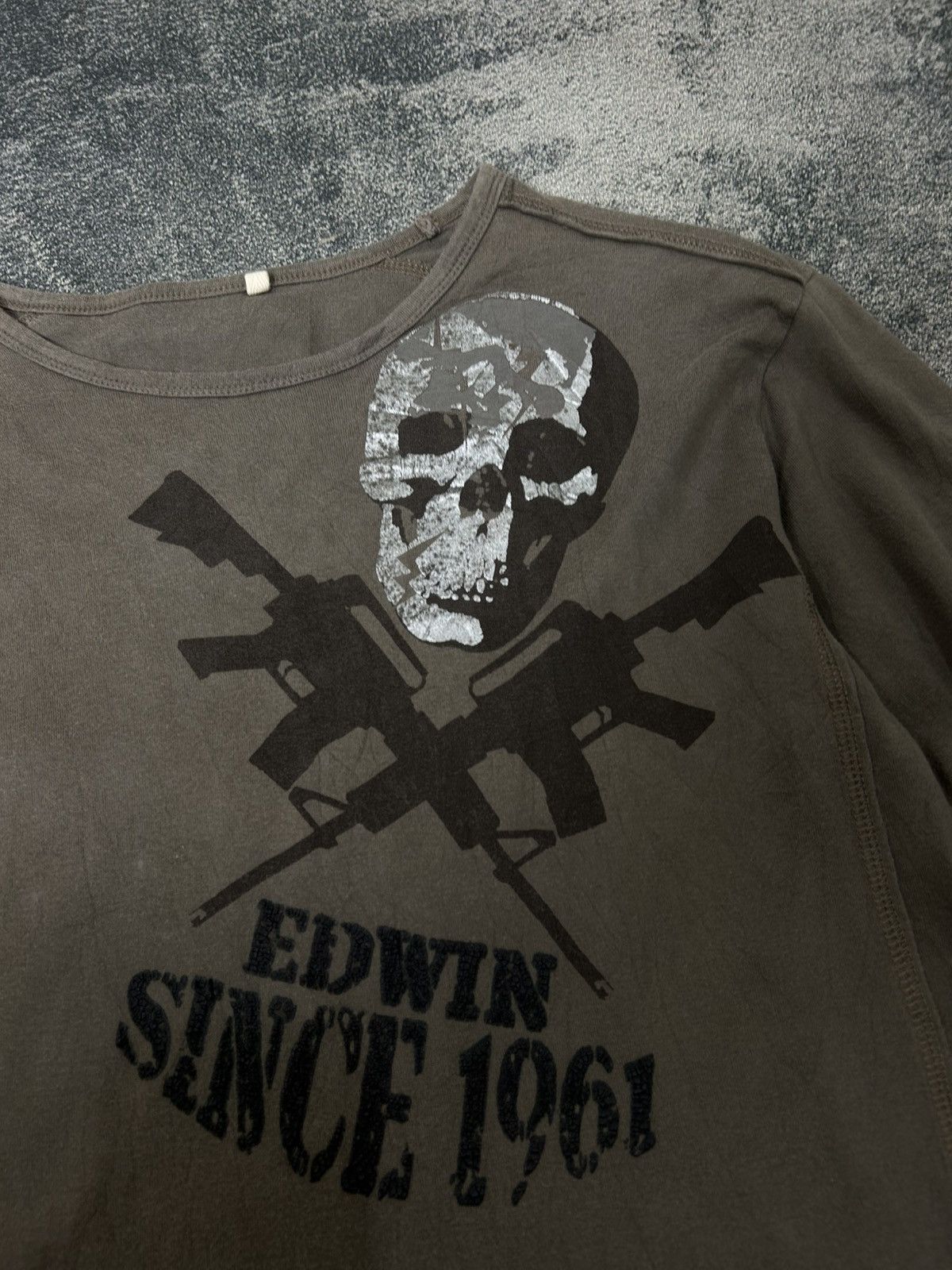 Edwin Vintage Edwin 503 skull logo longsleeve Size US M / EU 48-50 / 2 - 4 Thumbnail