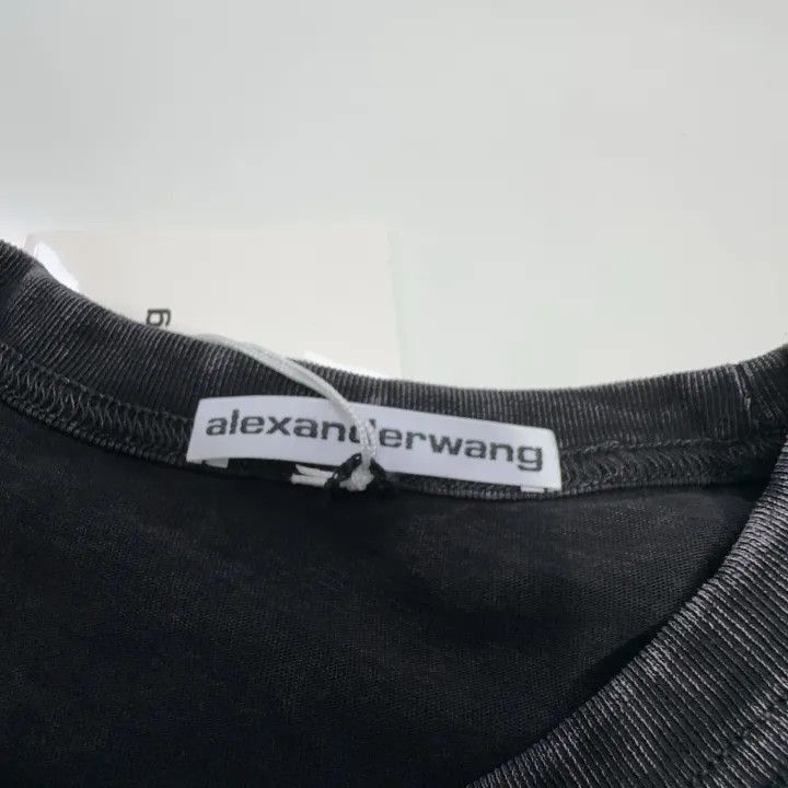 Alexander Wang Alexander Wang Black Gray Distressed Short Sleeve T-shirt - Size XS / US 0-2 / IT 36-38 - 6 Thumbnail