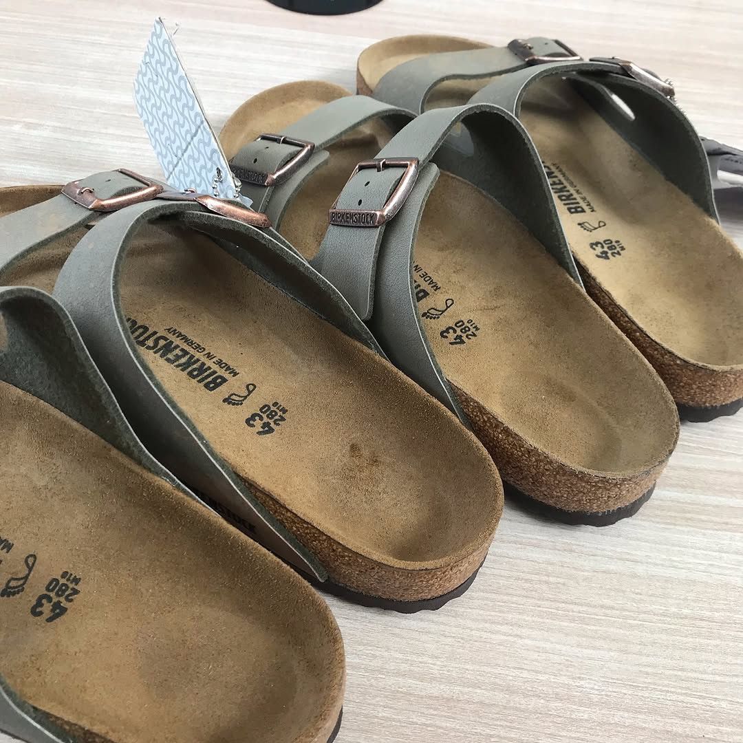 Birkenstock Steal Deal Birkenstock Arizona Birkibuc grey Stone Sandals Size US 9 / EU 42 - 11 Thumbnail