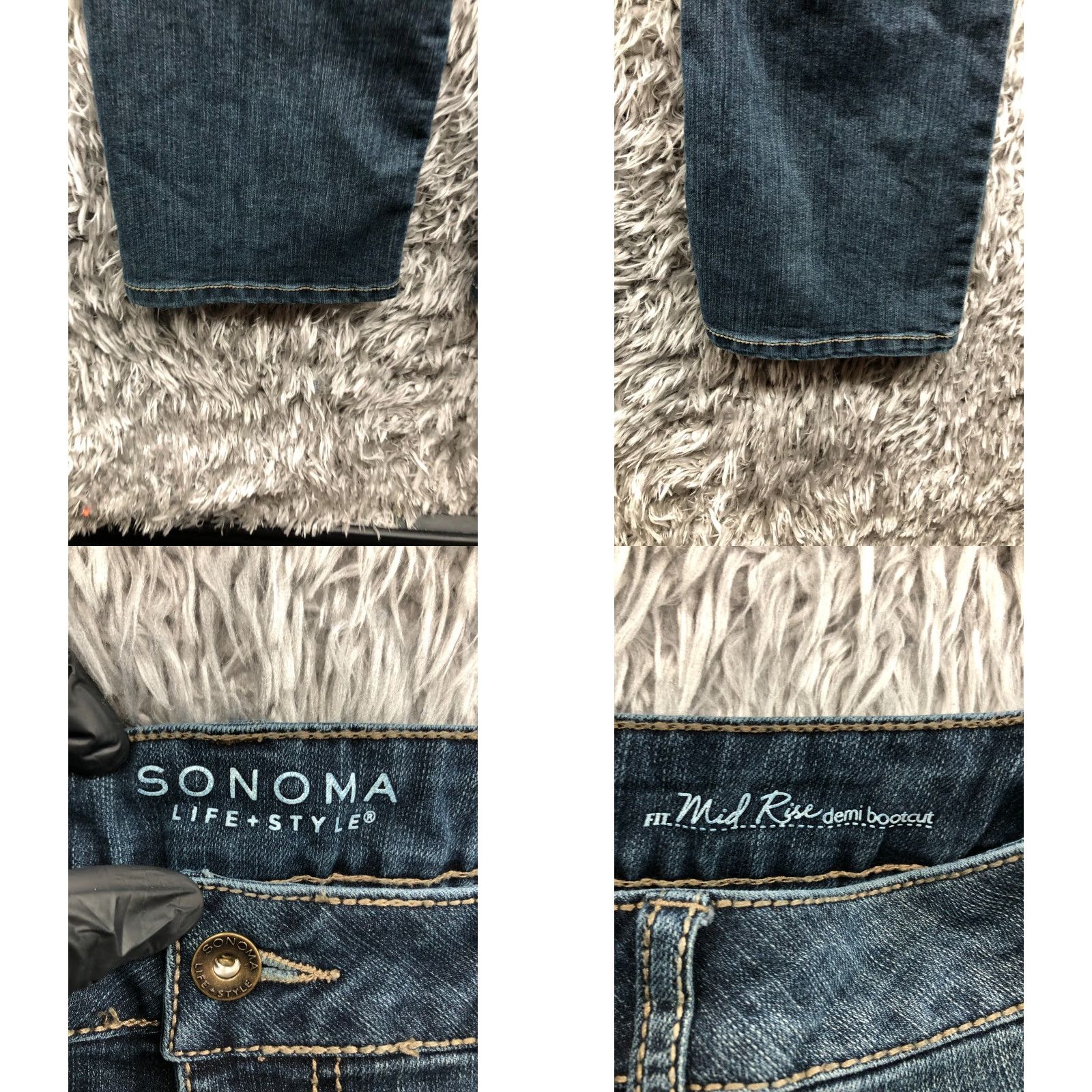 Vintage Sonoma Jeans Main Rise Demi Boot Women Size 8 Medium Wash Blue Fashion Denim 5-Pocket Regular Fit Womens Shoes? Size 30" / US 8 / IT 44 - 8 Thumbnail