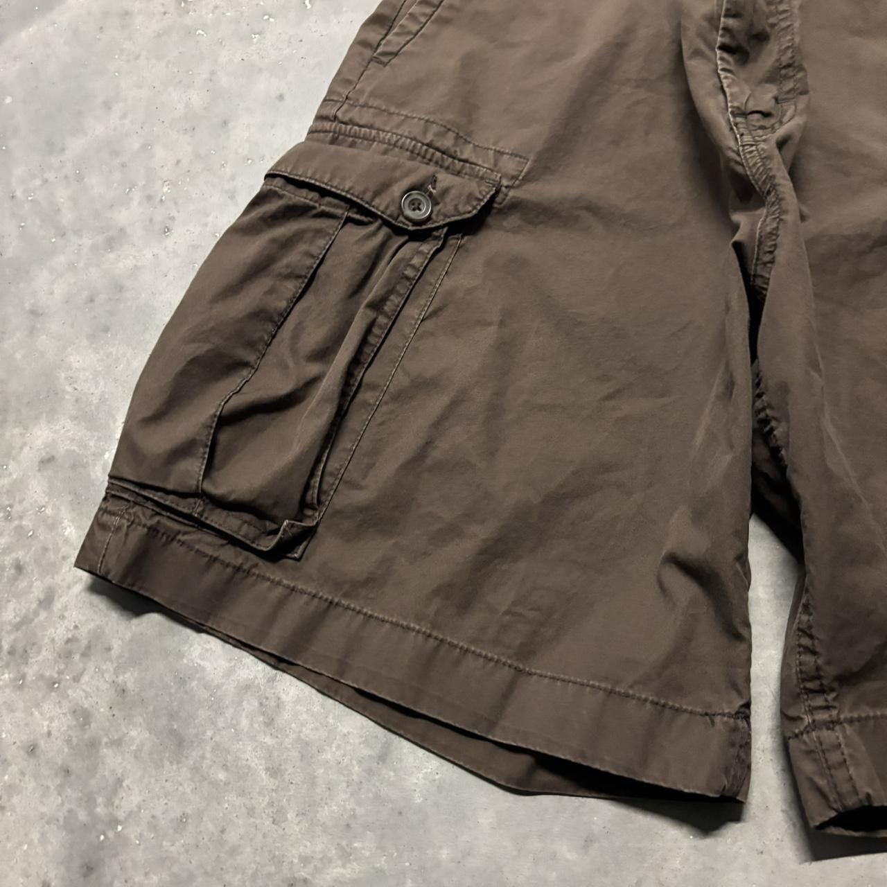 Japanese Brand × Vintage Crazy Vintage Y2K/2000s Baggy Brown Skater Cargo Shorts! Size US 36 / EU 52 - 3 Thumbnail