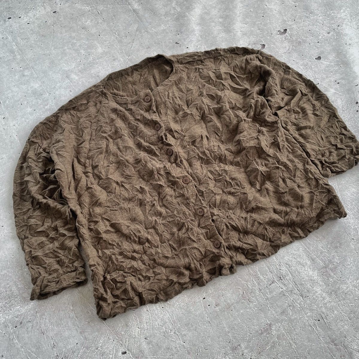 Issey Miyake × Japanese Brand Issey Miyake Cardigan made in Japan Women’s sz OS Size ONE SIZE - 3 Thumbnail