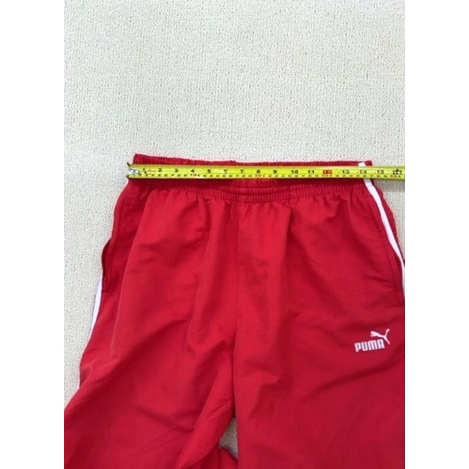 Puma Puma Men's Track Pants Red L Drawstring Regular Thailand Size US 33 - 6 Thumbnail