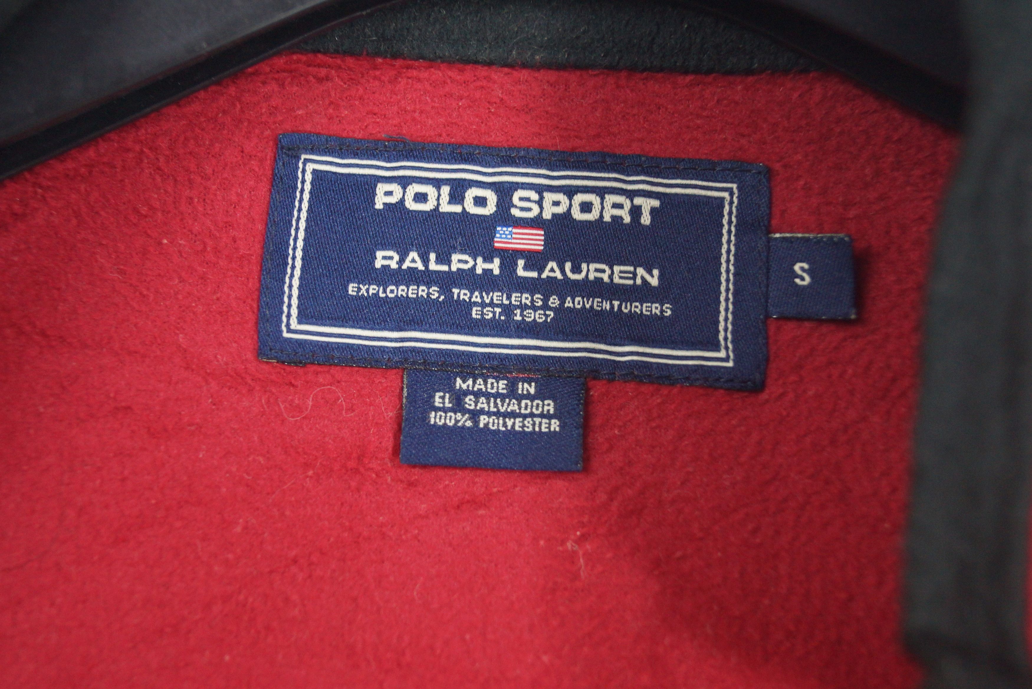 Polo Ralph Lauren × Vintage Polo Ralph Lauren Sweater Fleece Polo Sport Patches Size US S / EU 44-46 / 1 - 3 Thumbnail