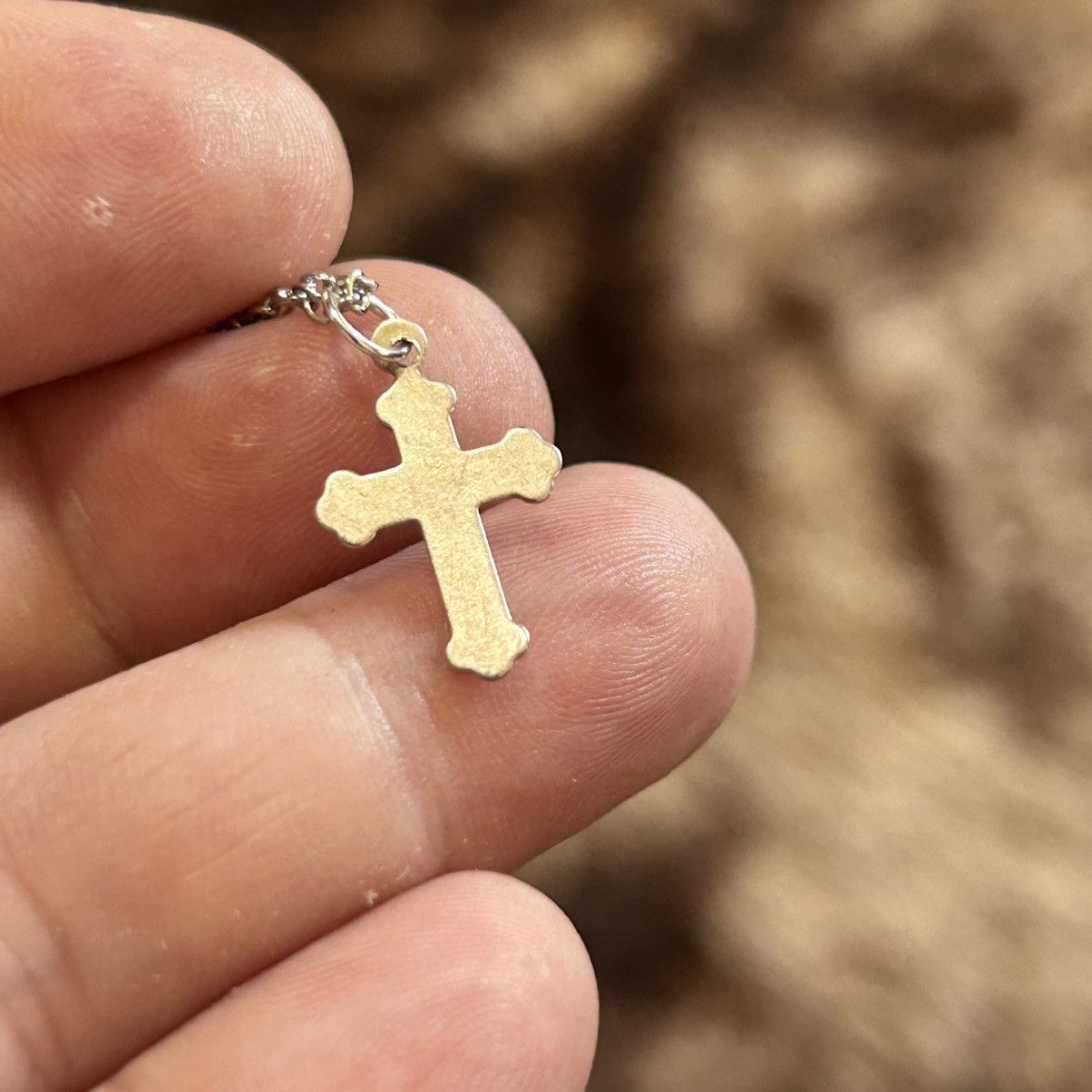 Handmade Handcrafted vintage delicate silver cross pendant necklace Size ONE SIZE - 5 Thumbnail