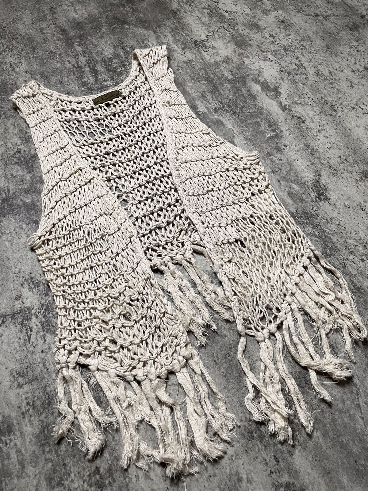 If Six Was Nine × KMRii × Le Grande Bleu (L.G.B.) 00s GOA Fish Net Knit Vest ifsixwasnine lgb kmrii style Size US S / EU 44-46 / 1 - 6 Thumbnail