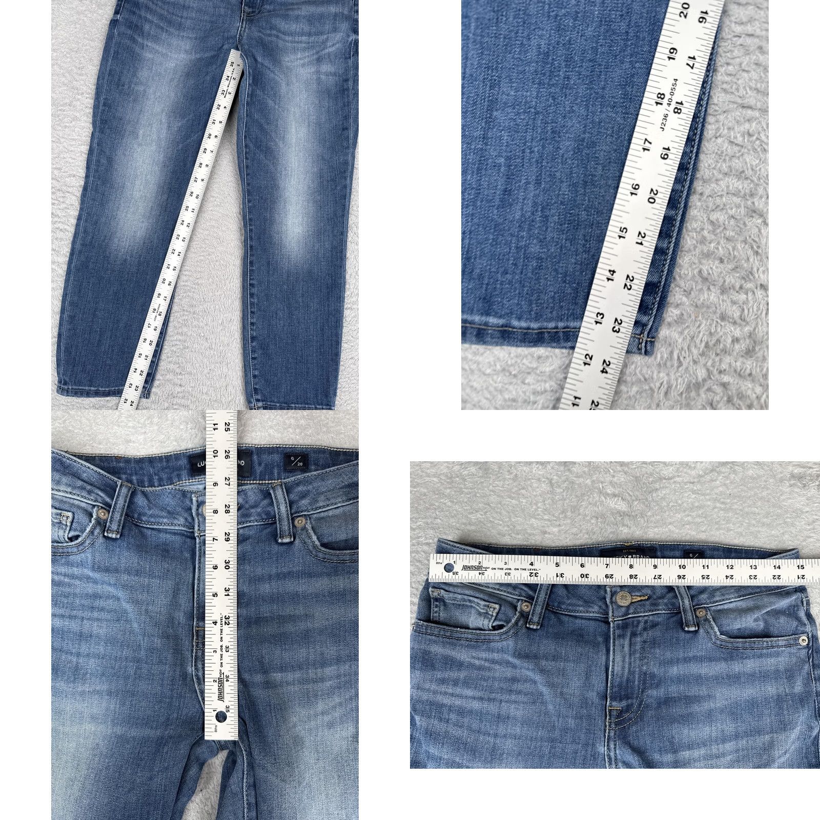 Lucky Brand Lucky Brand Lolita Crop Jeans Womens 6 Blue Med Wash Mid Rise Stretch 29x24 Size 28" / US 6 / IT 42 - 8 Thumbnail