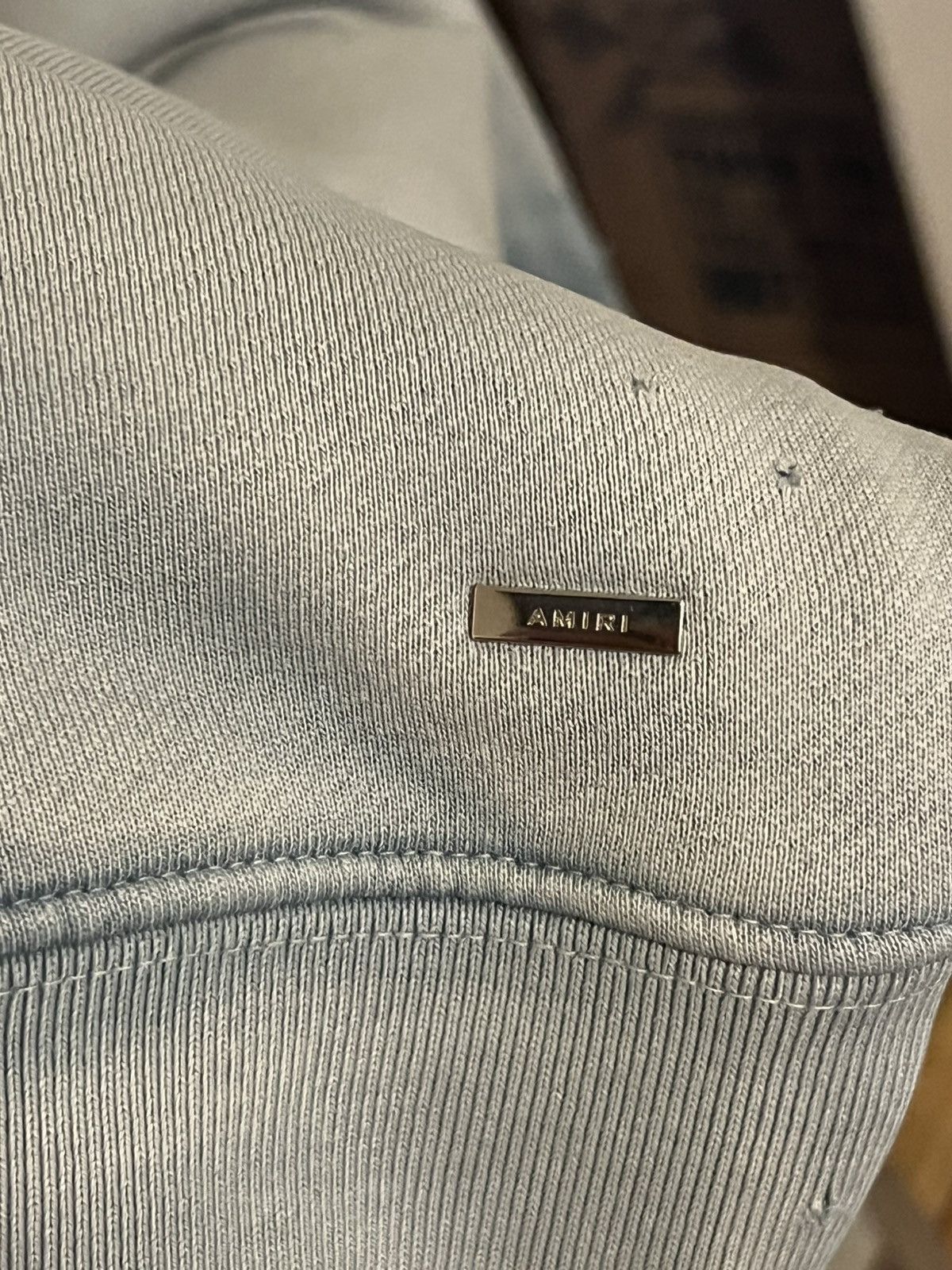 Amiri NWOT Amiri Washed Shotgun Crew Sweater Light Blue 2XL Size US XXL / EU 58 / 5 - 6 Thumbnail