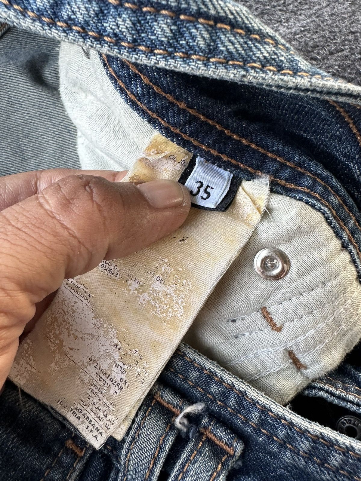 Dolce & Gabbana Dolce Gabbana Distressed Rusty Denim W35 D174 Size US 35 - 15 Thumbnail