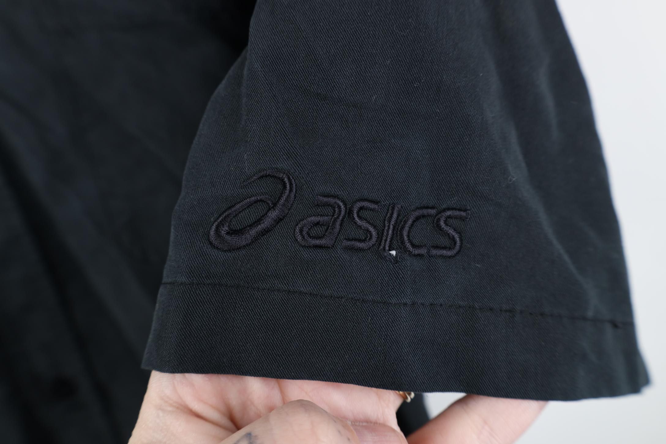 Asics Vintage Asics Spell Out Microfiber Short Sleeve Button Shirt Size US L / EU 52-54 / 3 - 4 Thumbnail