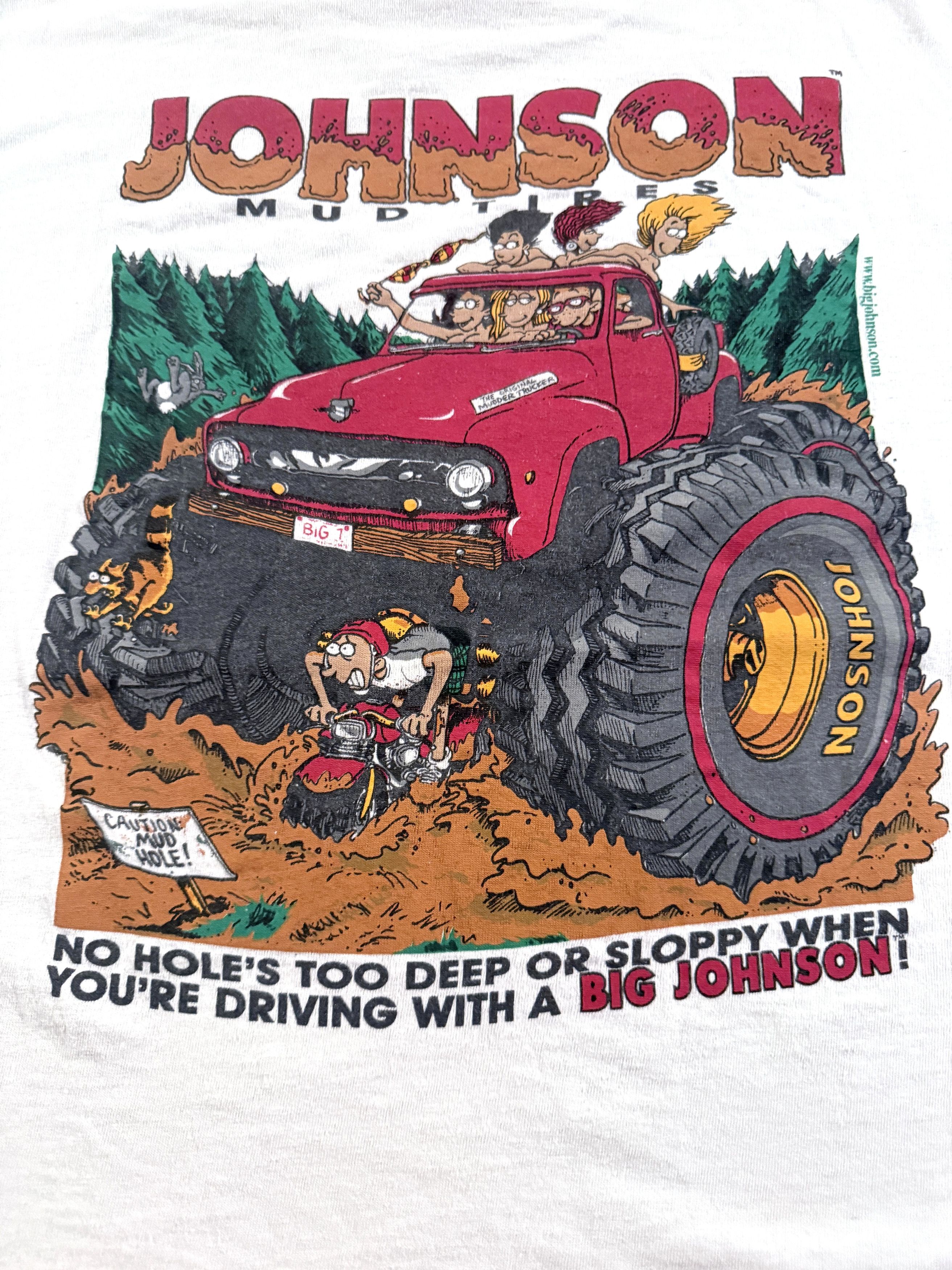 Vintage Big Johnson Mud Tires L 90s Vintage Shirt Rare Size US L / EU 52-54 / 3 - 1 Thumbnail