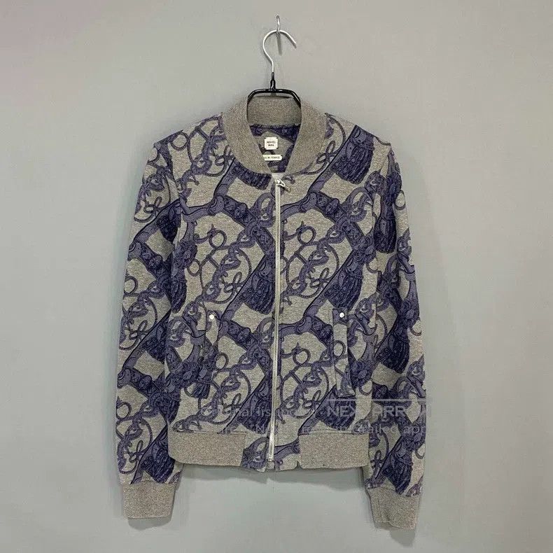 Hermes Hermes Wool Printed Zip-Up Jacket Size XS / US 0-2 / IT 36-38 - 1 Thumbnail