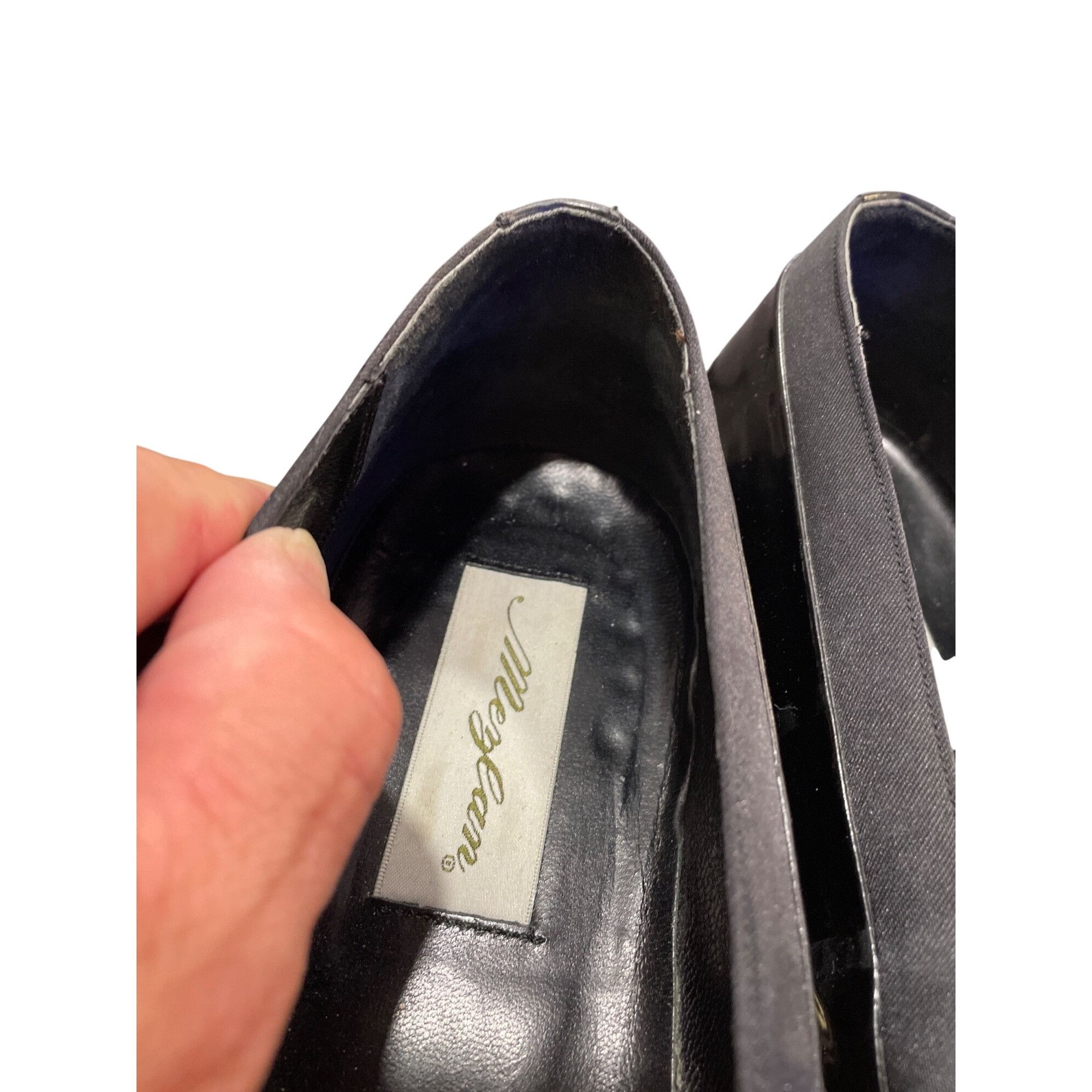 Mezlan Mezlam Mirage mens handmade black patent leather slip on loa Size US 11 / EU 44 - 11 Thumbnail