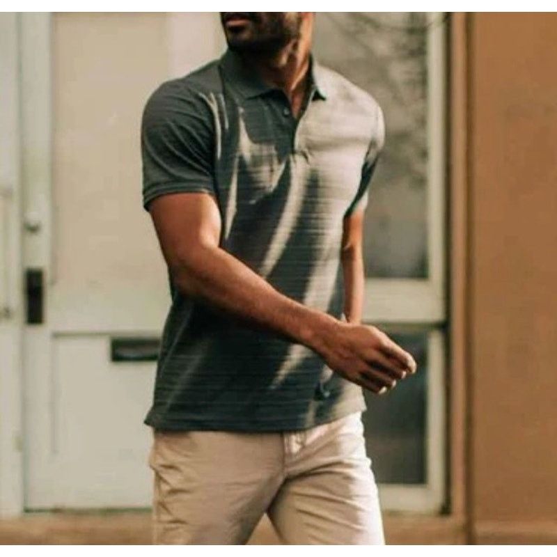 Taylor Stitch TAYLOR STITCH Dark Slate Jacquard Polo Size 40 M Size US M / EU 48-50 / 2 - 1 Thumbnail