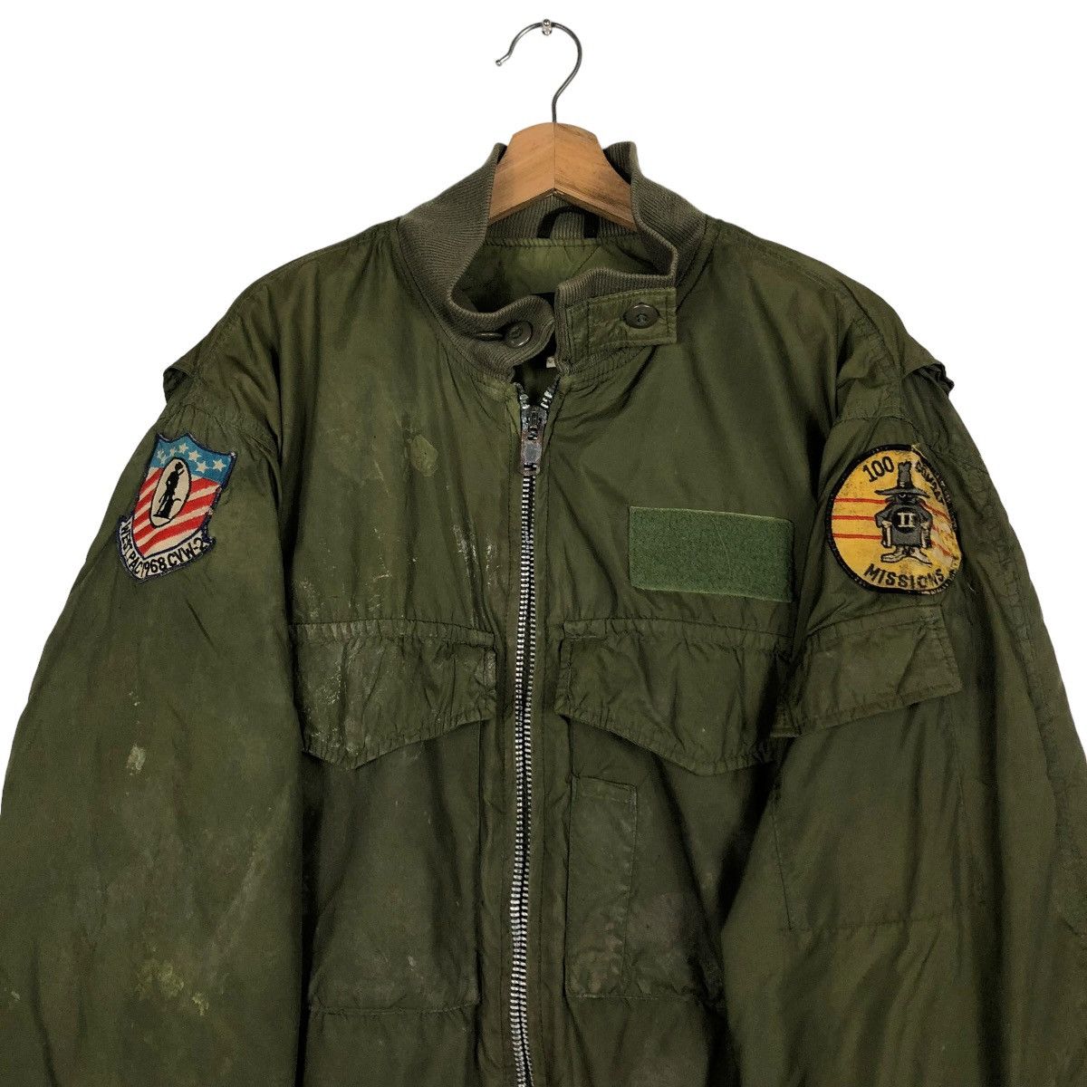Vintage 🔥VINTAGE 60’s FLY BOMBER JACKET MILITARY MADE IN USA Size US L / EU 52-54 / 3 - 14 Thumbnail