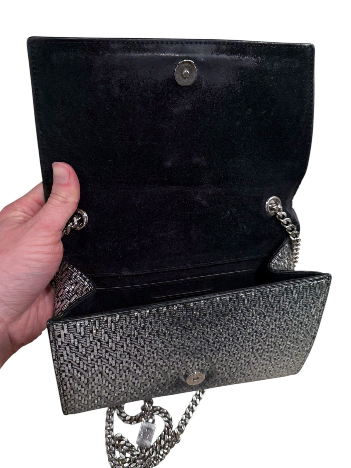 Saint Laurent Paris Saint laurent silver cross body chain bag Size ONE SIZE - 12 Thumbnail
