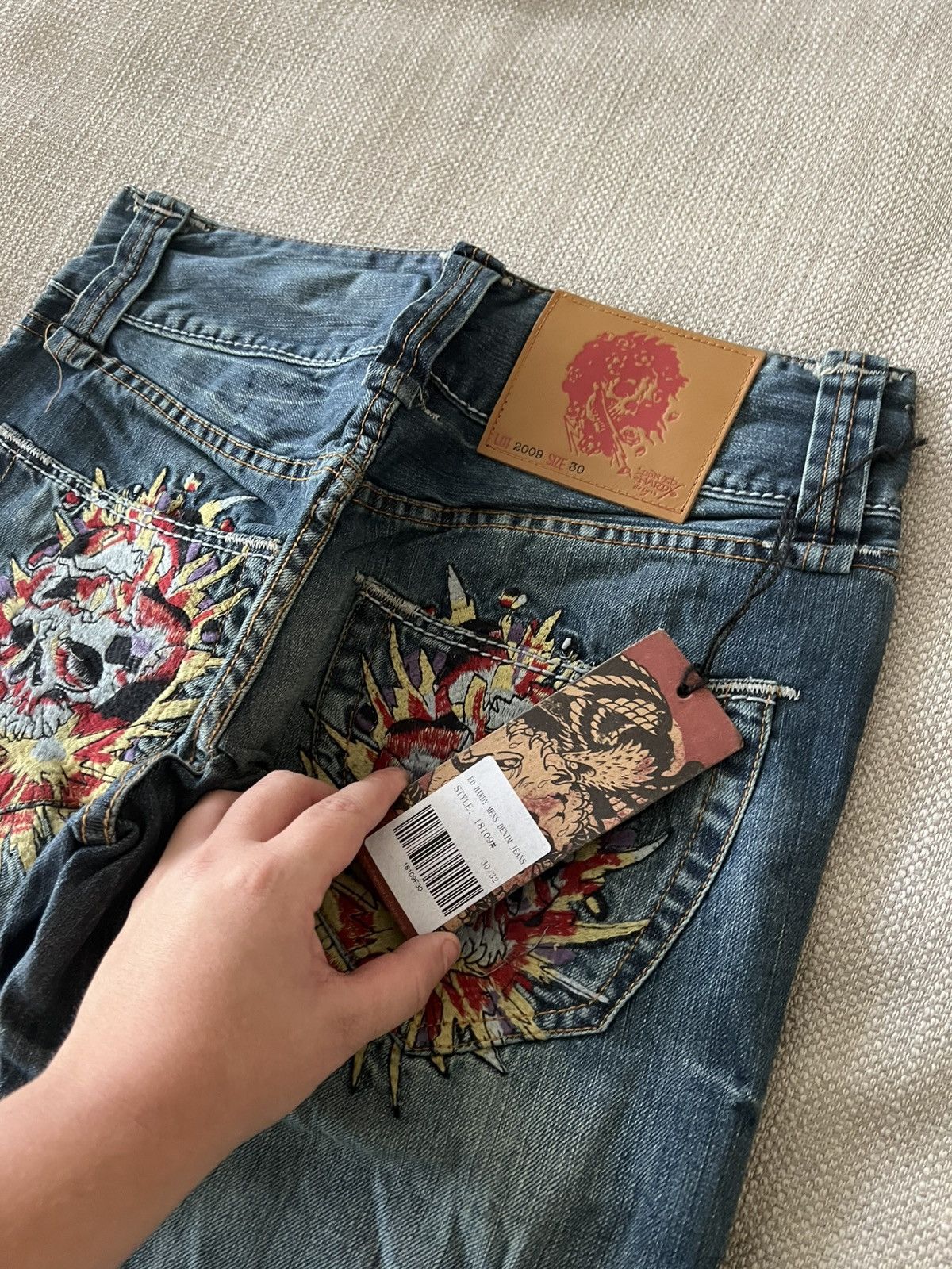 Ed Hardy Vintage 💥 Ed Hardy Jeans by Christian Audigier Pants Size US 30 / EU 46 - 8 Thumbnail