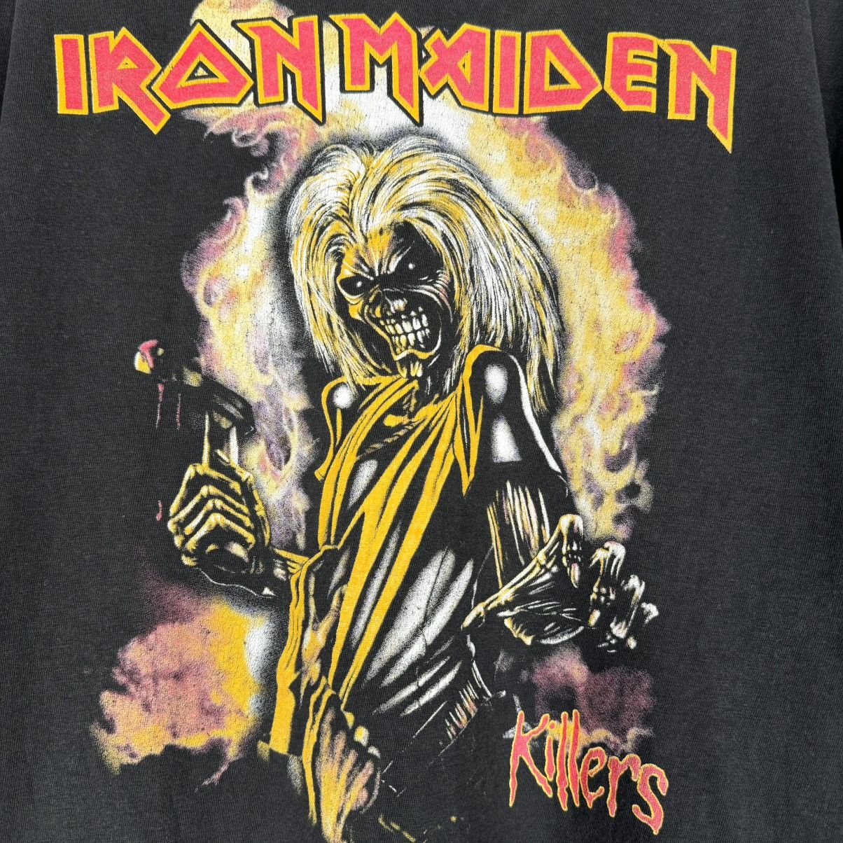 Band Tees Vintage 90s Iron Maiden Killers Euro Bootleg Faded T Shirt Size US L / EU 52-54 / 3 - 4 Thumbnail