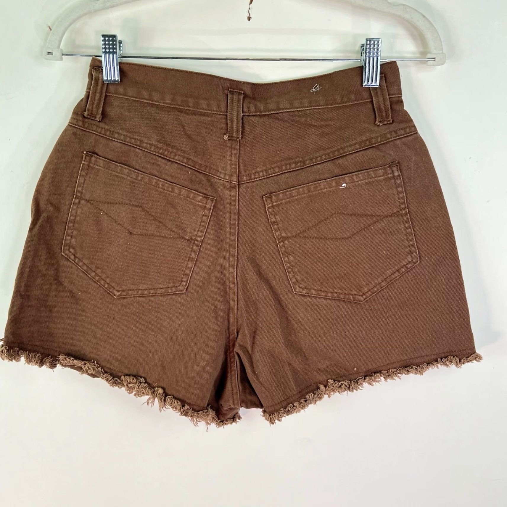 Vintage Carolina Blues Denim Cut Off Shorts Womens Size 6 Brown High Rise Size 28" / US 6 / IT 42 - 3 Thumbnail