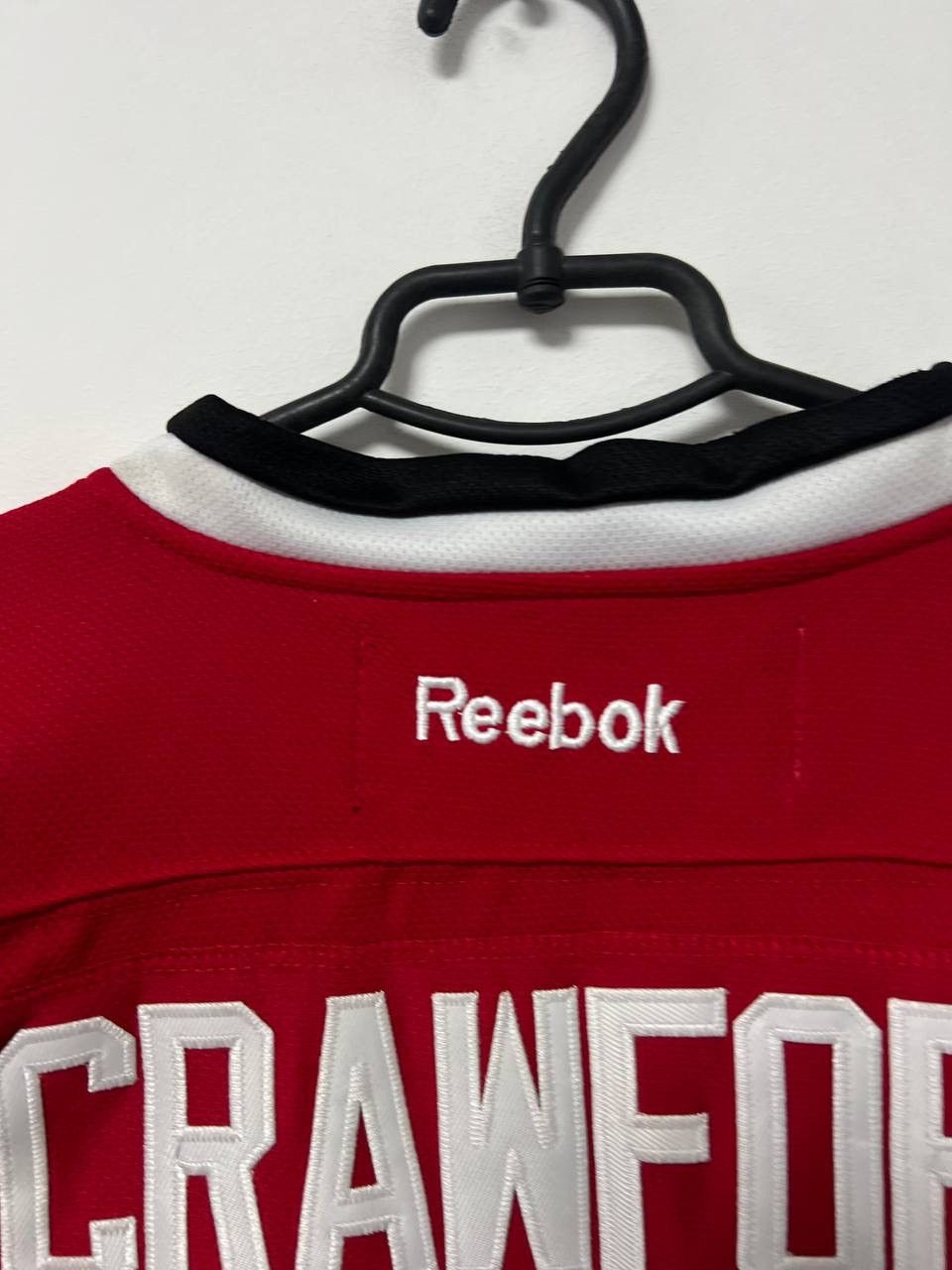 Reebok Chicago Blackhawks #50 Crawford Ice Hockey Jersey Kids L/XL Size US XXS / EU 40 - 7 Thumbnail