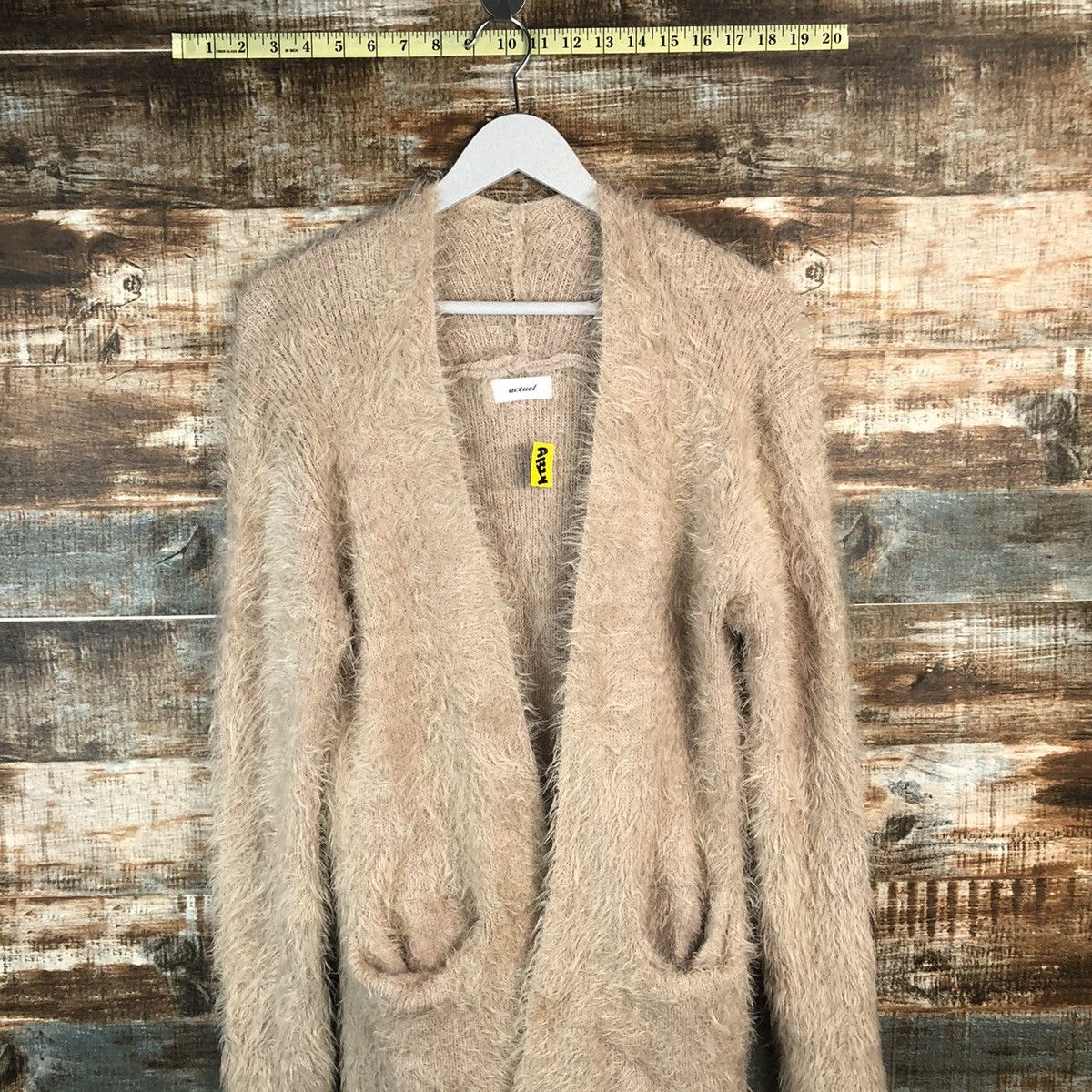 Vintage Actuel mohair shaggy fur Cardigan Knitwear #A1324 Size M / US 6-8 / IT 42-44 - 2 Thumbnail
