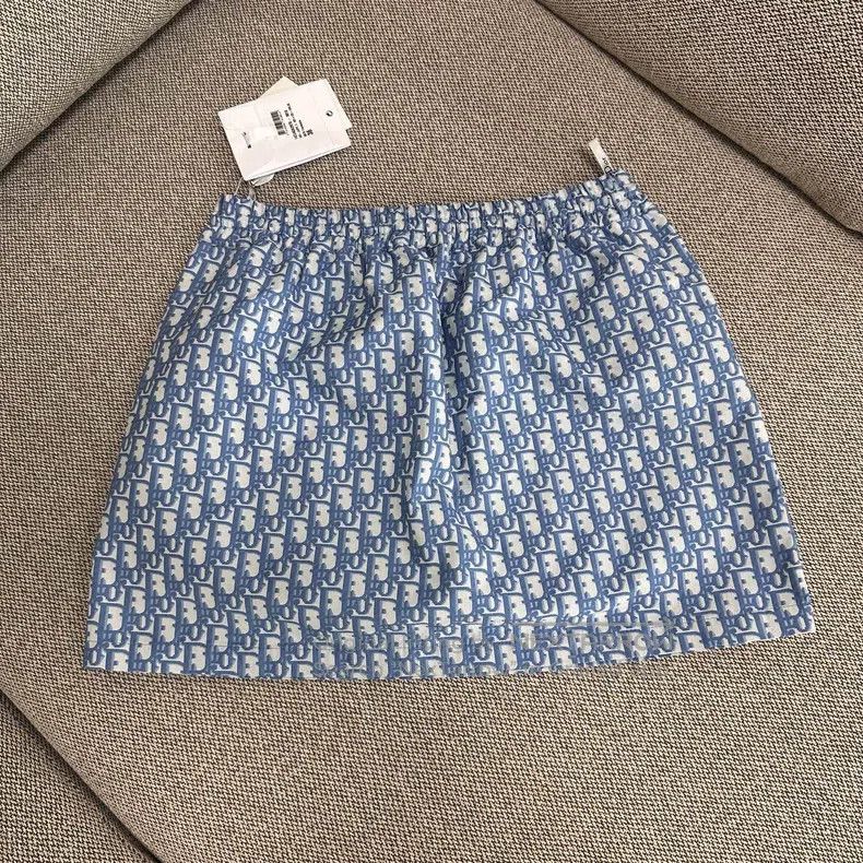 Dior Dior Logo full-print drawstring mini casual skirt Size 24" / US 00 / IT 34 - 2 Thumbnail