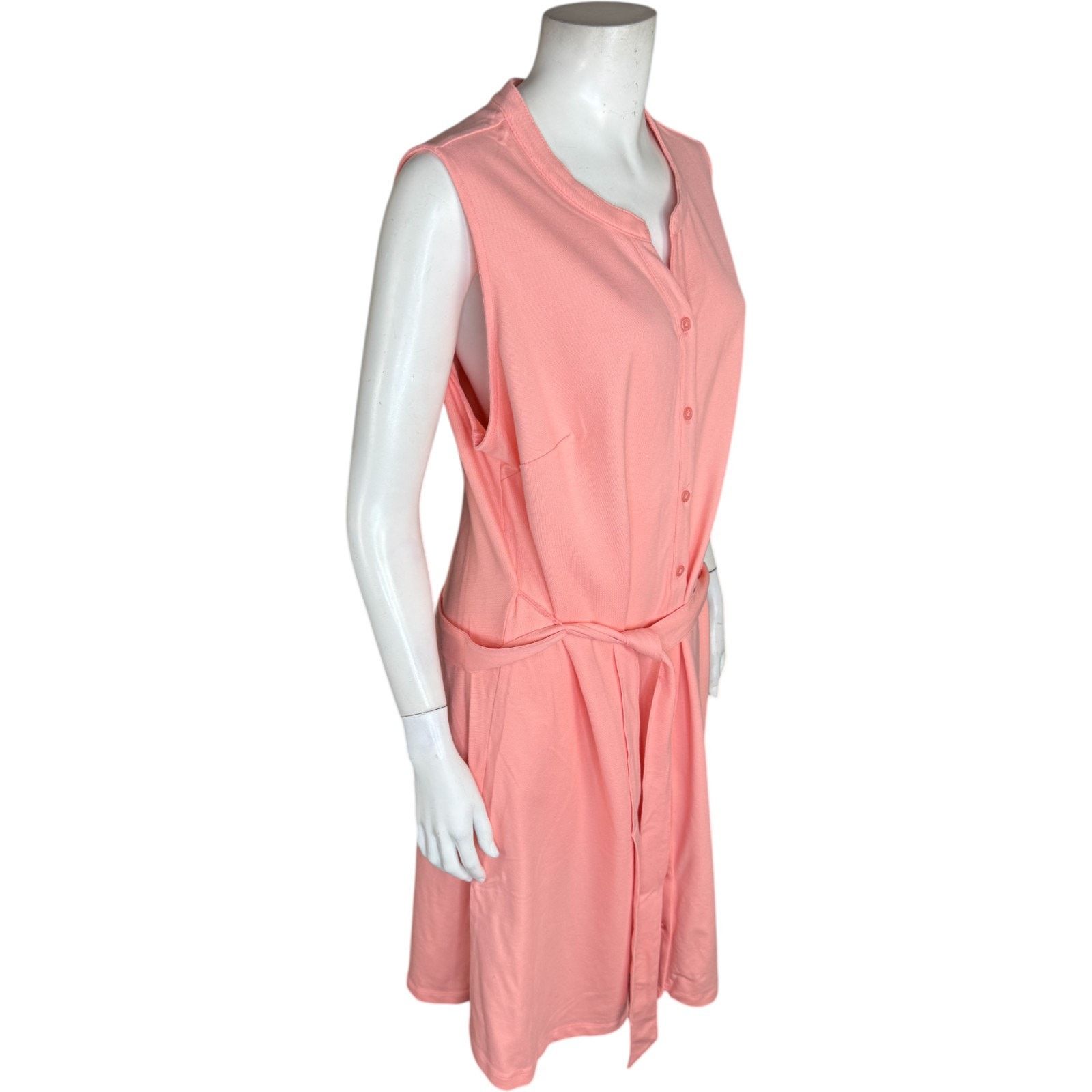Isaac Mizrahi Isaac Mizrahi Live Paradise Peach Sleeveless Dress 1X Size XL / US 12-14 / IT 48-50 - 10 Thumbnail