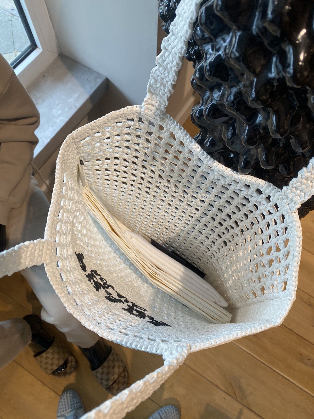 Prada BNWT Prada Natural Crochet Tote Bag Size ONE SIZE - 5 Thumbnail