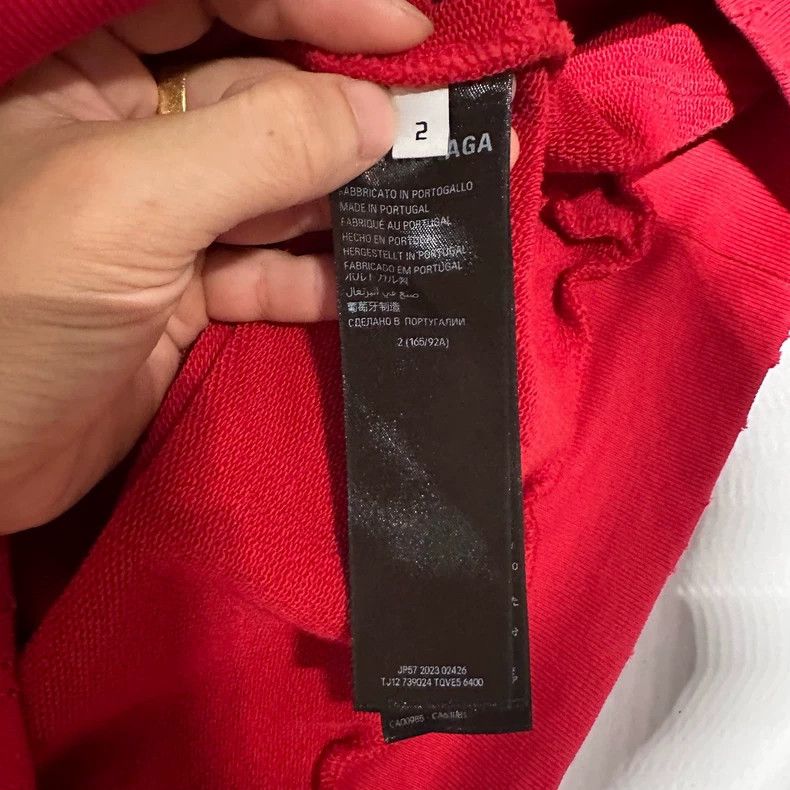 Balenciaga Balenciaga Red CD Alphabet Print Hooded Long Sleeve Sweats Size US M / EU 48-50 / 2 - 4 Thumbnail