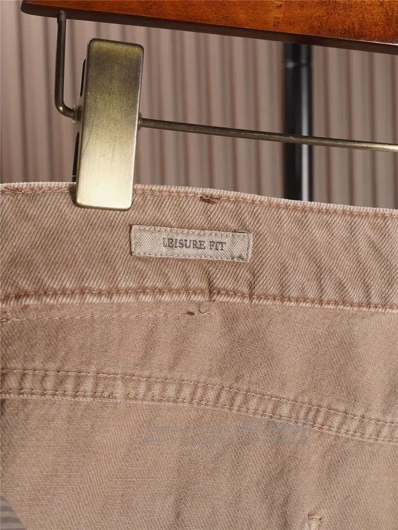 Brunello Cucinelli Brunello Cucinelli Desert Color Spring/Summer Denim Pants Size US 40 / EU 56 - 7 Thumbnail