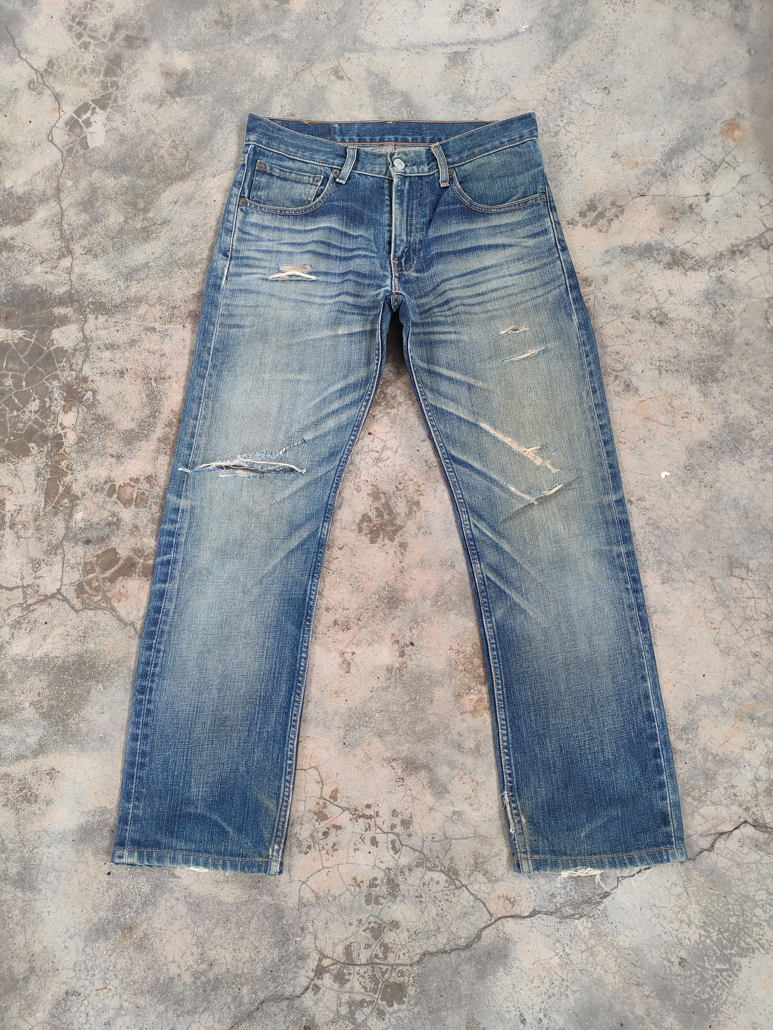 Levi's Vintage Clothing VINTAGE LEVI'S 532 RUSTY RIPPED FADED JEANS DENIM PANTS Size US 30 / EU 46 - 1 Thumbnail