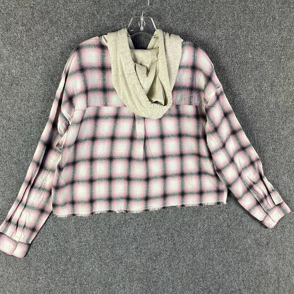 Aeropostale Aeropostale Flannel Top Women's Crop Hooded Cotton NWT M Size M / US 6-8 / IT 42-44 - 9 Thumbnail