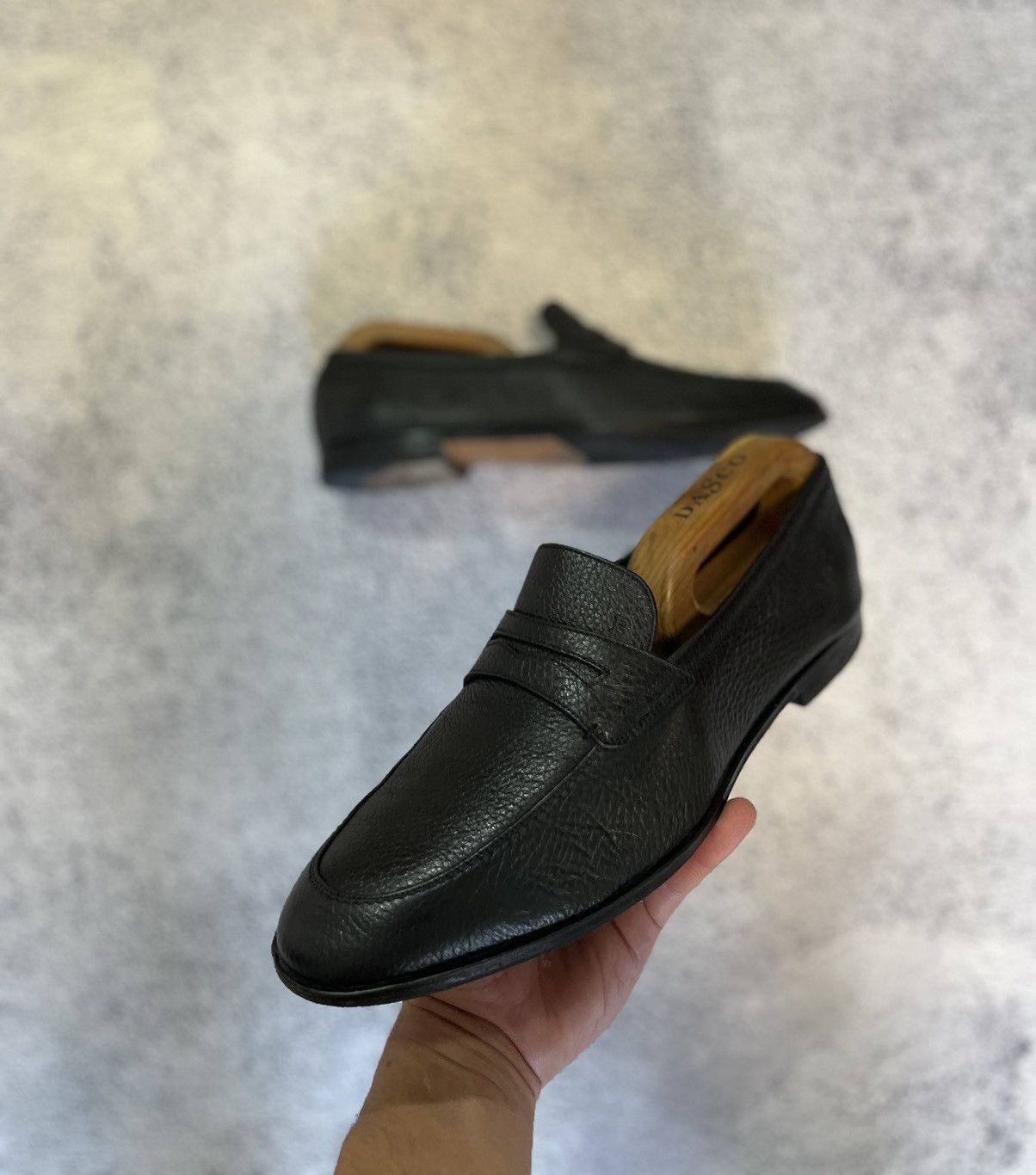 Bally Webb Black Deer Leather Loafers 8 1/2 US / 7 1/2 EU
