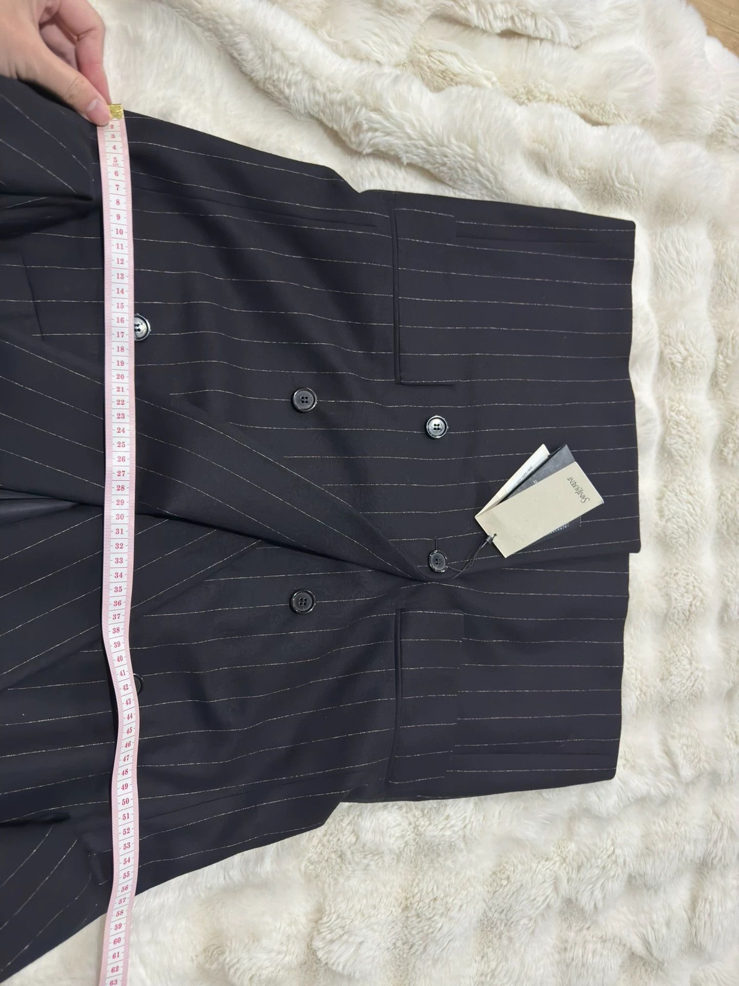 Saint Laurent Paris Saint Laurent YSL 24 Show Double-Breasted Blazer Black 50 Size 50S - 8 Thumbnail