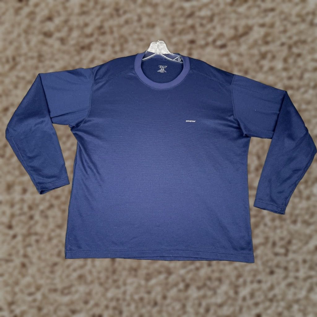 Patagonia Patagonia Shirt Men Extra Large Blue Capilene Long Sleeve Crew Neck Poly READ Size US XL / EU 56 / 4 - 1 Thumbnail