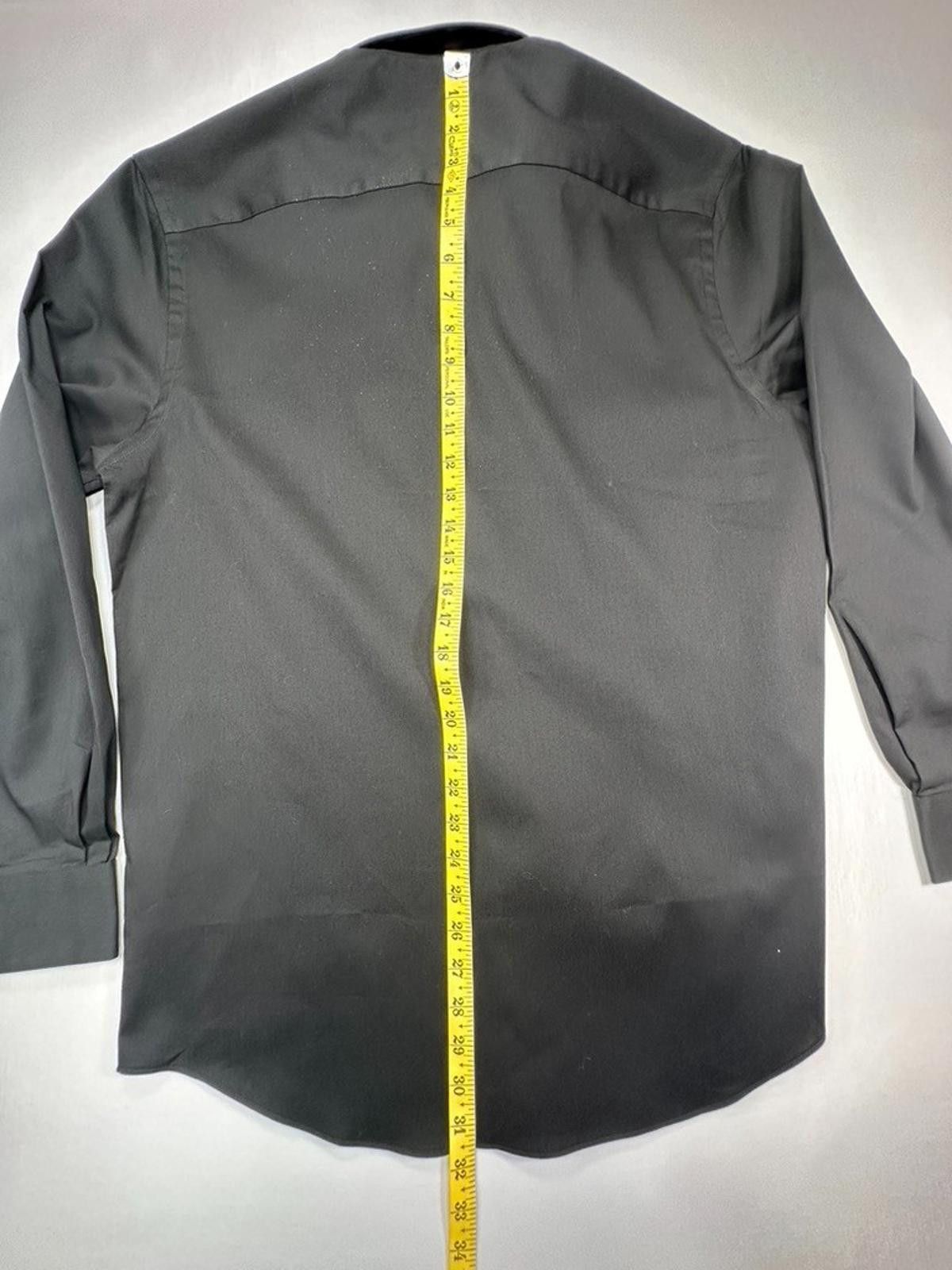 Van Heusen Van Heusen Stain Shield Regular Fit Stretch Shirt Black M Size 38R - 7 Thumbnail