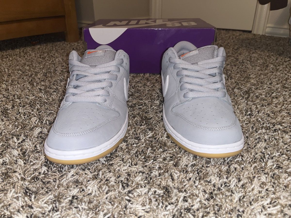 Nike Nike SB Dunk Low Pro ISO Orange Label Wolf Grey Gum Size US 11 / EU 44 - 4 Thumbnail