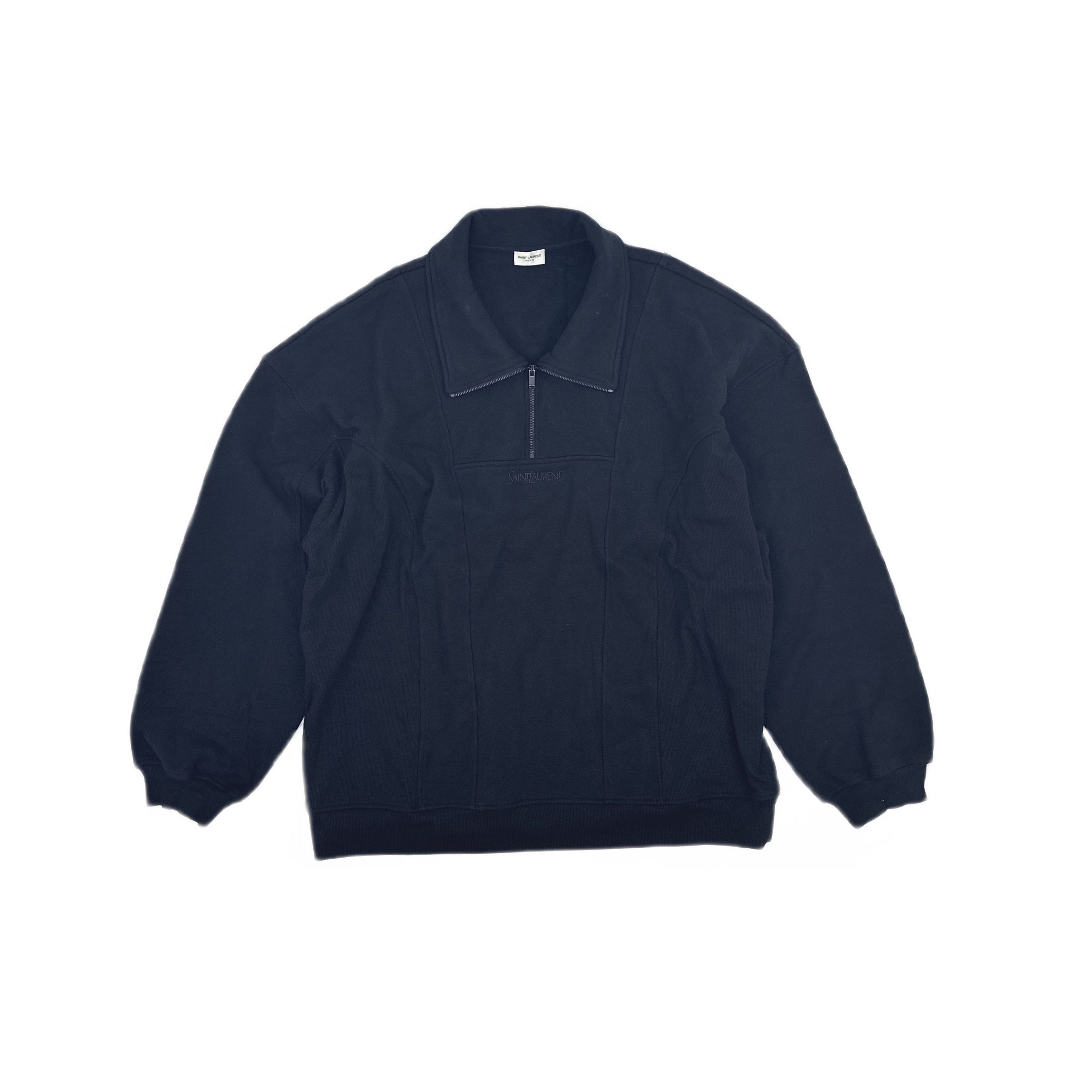 Saint Laurent Paris Saint Laurent Black Five-Zip Sweatshirt. | Grailed