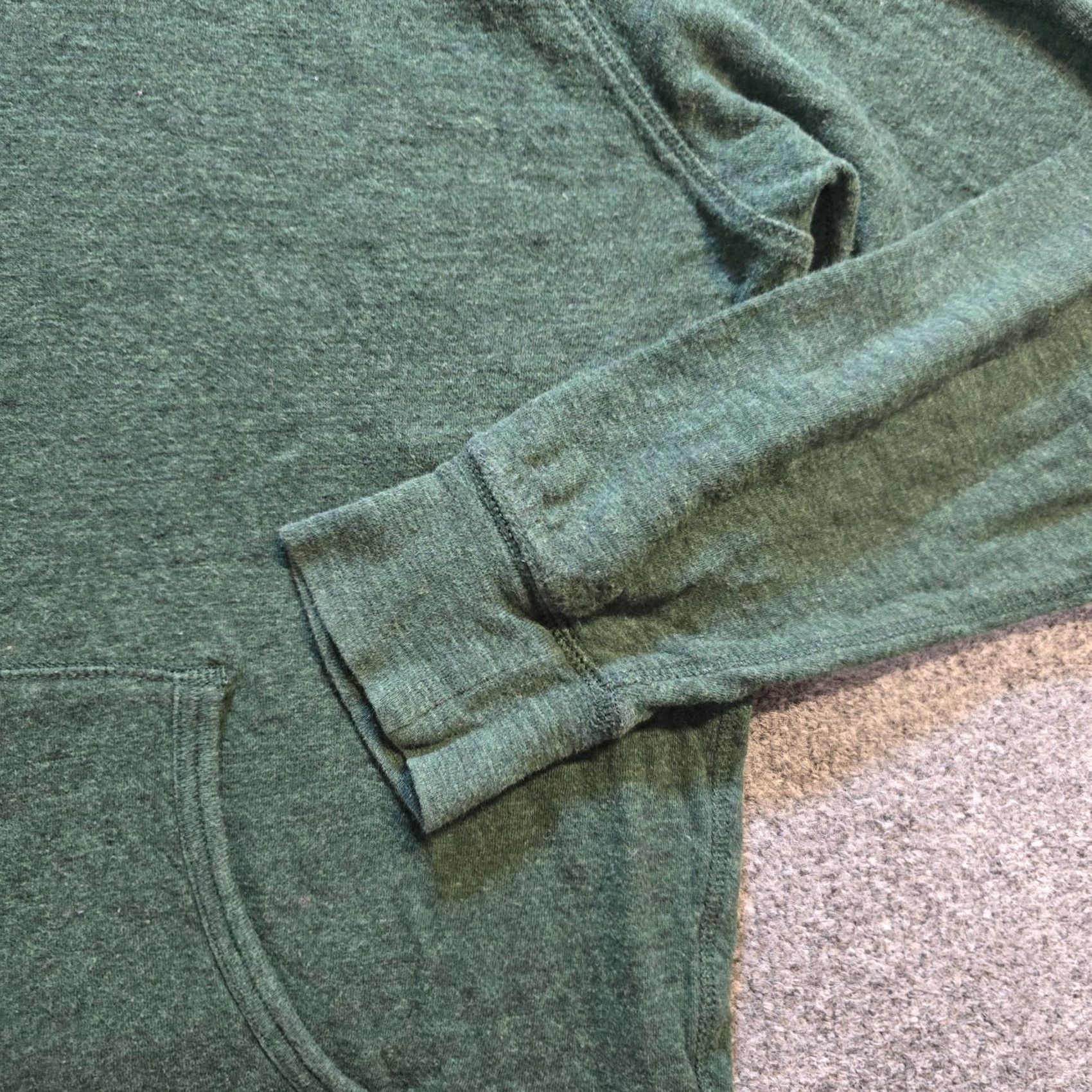 J.Crew J.CREW Sweater Men L Green Hoodie Knit Pocket Casual Comfort Sweatshirt Pullover Knit Regular Winter Fall Spring Mens Size US L / EU 52-54 / 3 - 3 Thumbnail