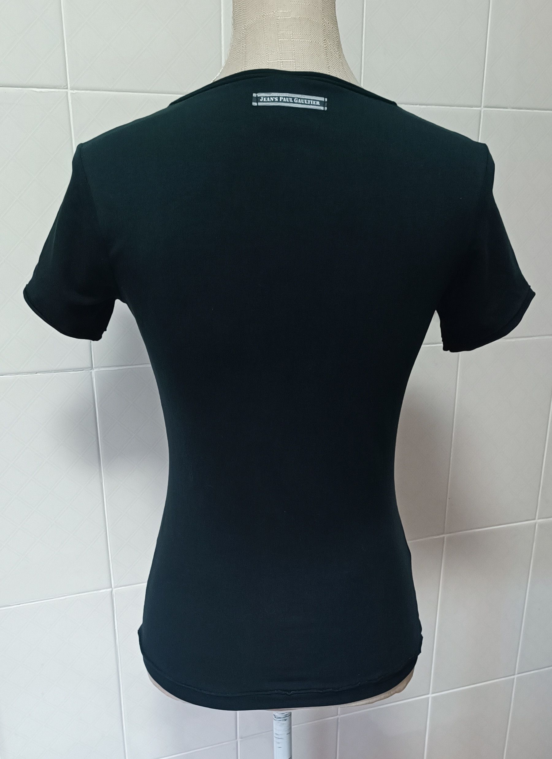 Jean Paul Gaultier Camouflage and lettering black t-shirt Size S / US 4 / IT 40 - 3 Thumbnail
