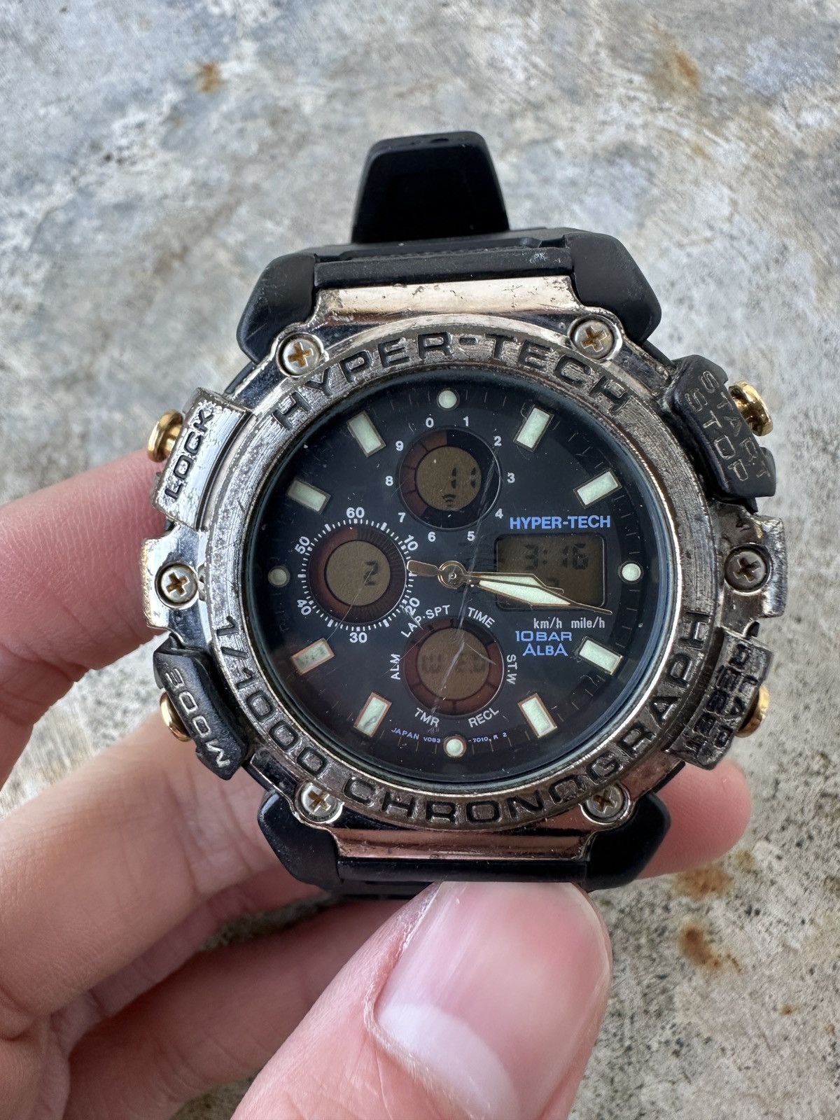Seiko Seiko Alba Hyper-Tech V083-7010 CHRONOGRAPH Ana Digi Watch Size ONE SIZE - 14 Thumbnail