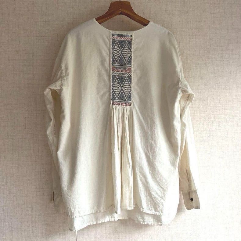 Kapital Kapital Rare Kapital Emblem Embroidered Linen Shirt-2507 Size US M / EU 48-50 / 2 - 8 Thumbnail