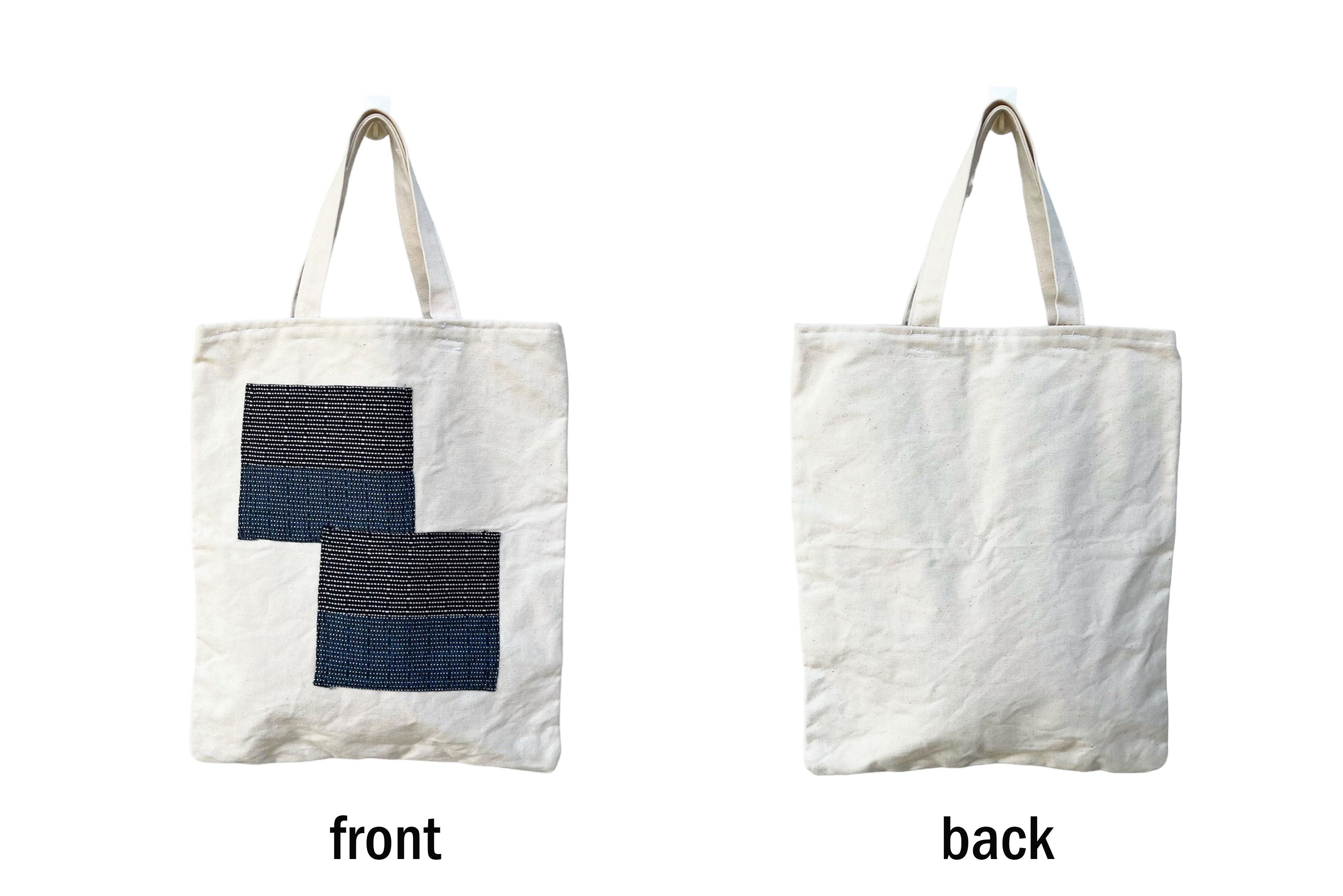 Vintage Upcycled Japanese fabric and sashiko patchwork tote bag Size ONE SIZE - 3 Thumbnail