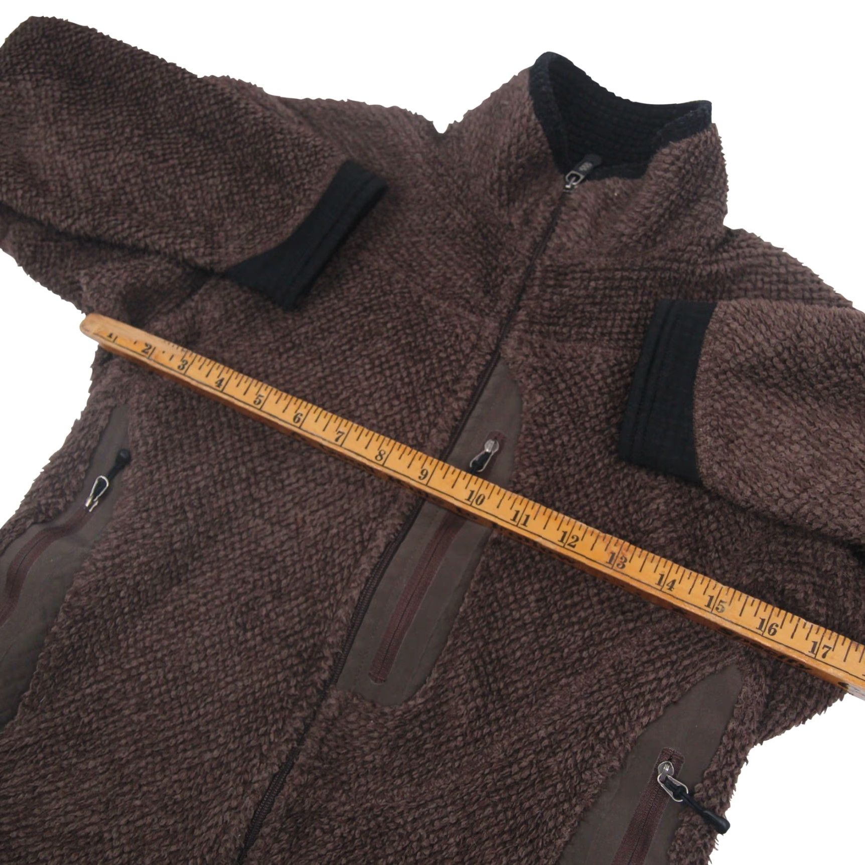 Patagonia VINTAGE Patagonia Rhythm Fleece Deep Pile Jacket Brown Womens Small XS Regular 8+/10 Size XS / US 0-2 / IT 36-38 - 6 Thumbnail