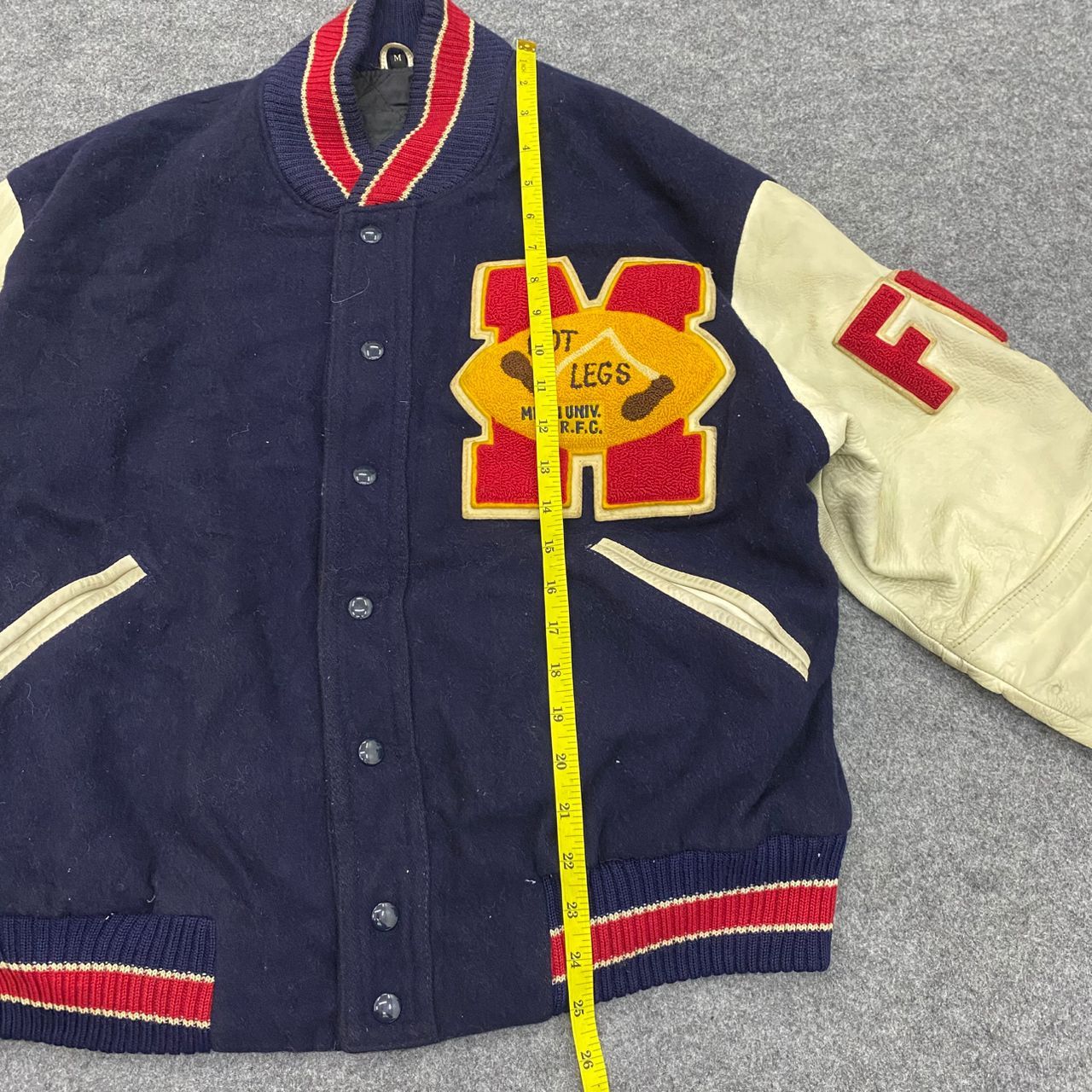 Japanese Brand 💥Best Offer💥Vintage Hot Legs Meiji Univ. Varsity Jacket Size US L / EU 52-54 / 3 - 7 Thumbnail