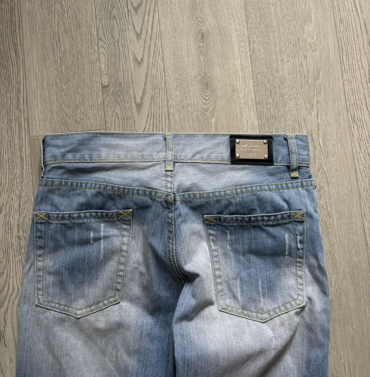 Dolce & Gabbana × Vintage Vintage Dolce Gabbana Jeans Y2K Metal Logo Distressed Style Size 32" / US 10 / IT 46 - 2 Thumbnail