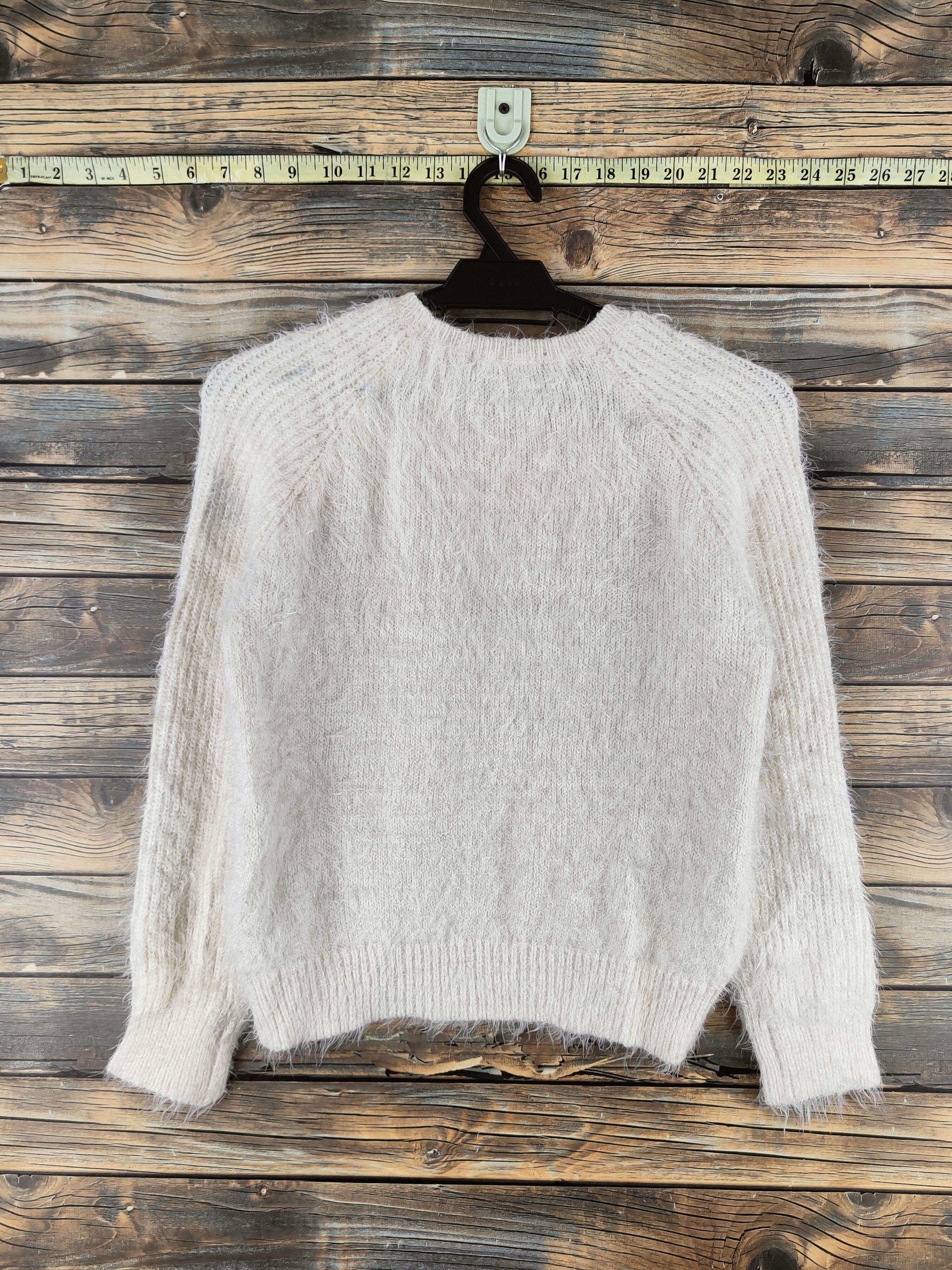 Japanese Brand DL Ingni Cream Fur Mohair Knitwear #46-541 Size M / US 6-8 / IT 42-44 - 7 Thumbnail