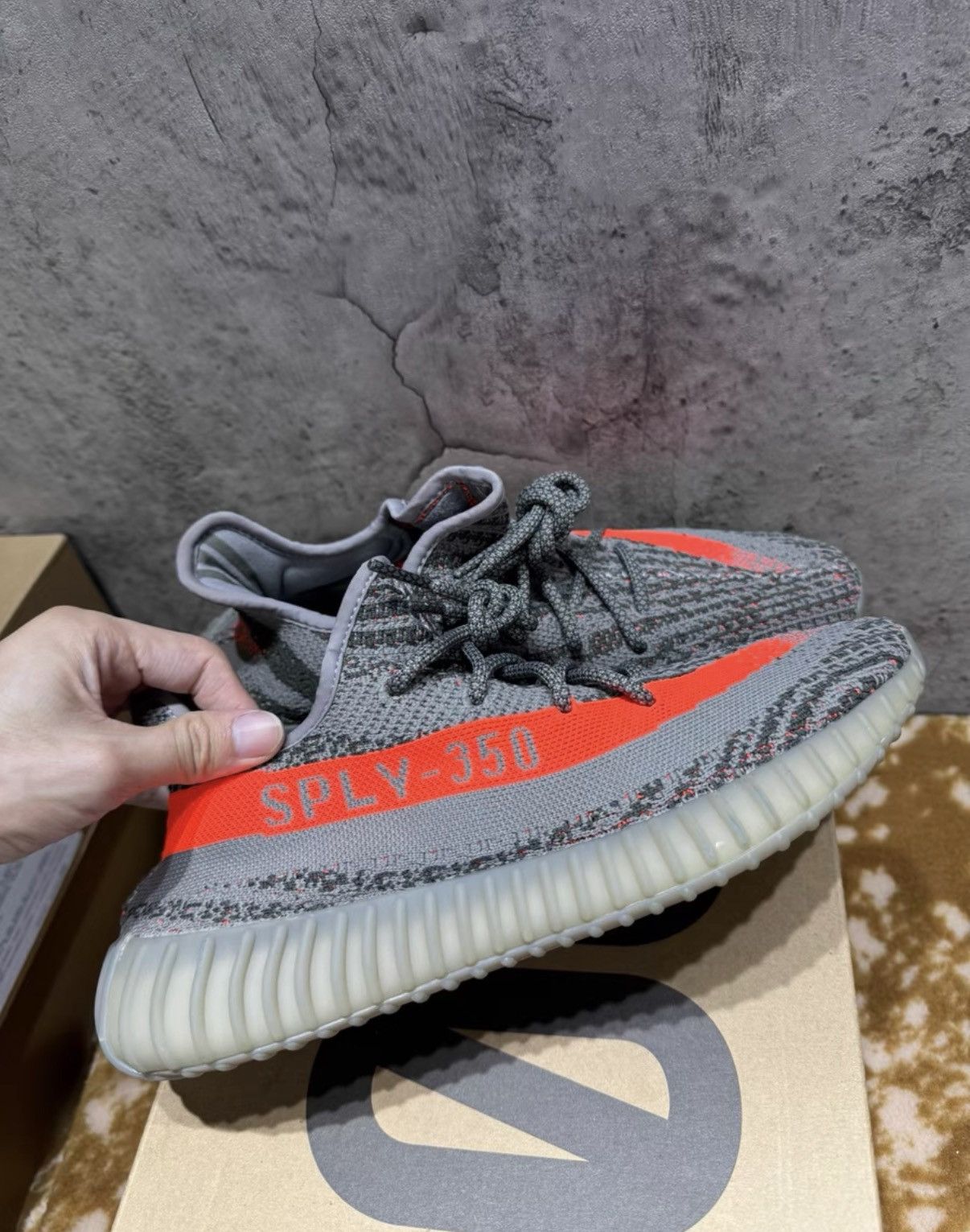 Adidas Adidas Yeezy 350 V2 Grey Orange Static BB1826 K37 Size US 9.5 / EU 42-43 - 3 Thumbnail
